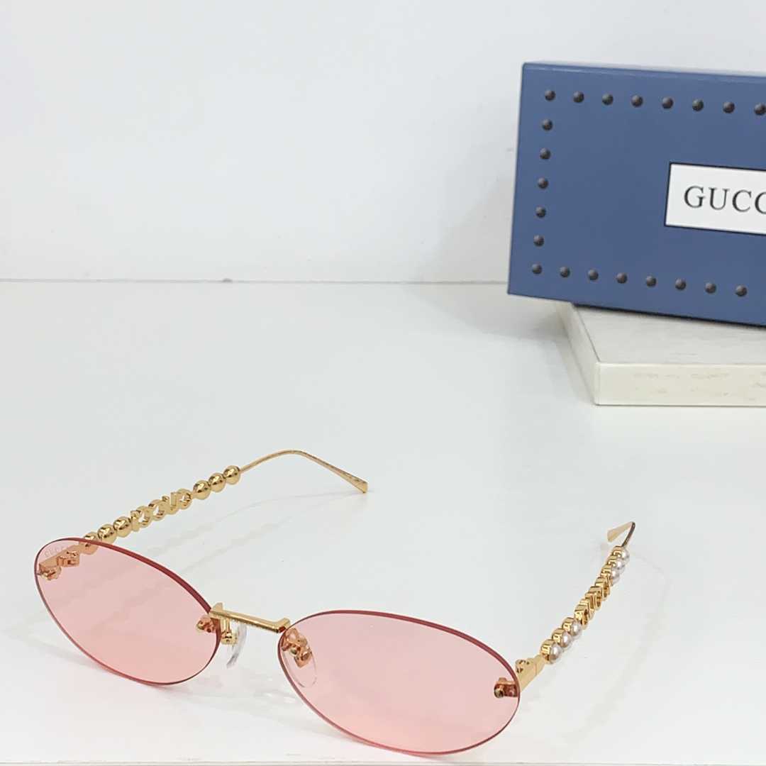 Gucci Oval Frame Sunglasses - PerfectKickZ