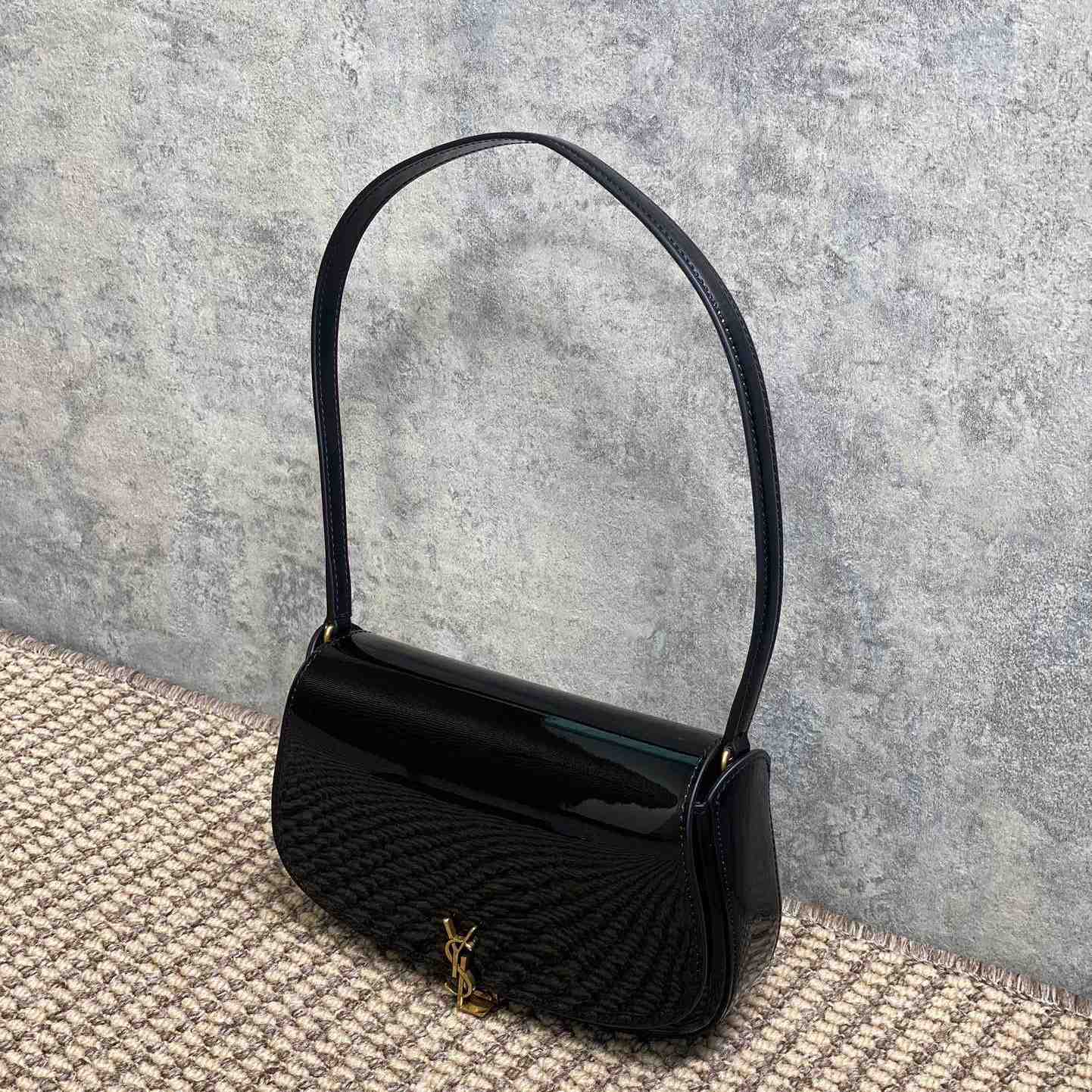 Saint Laurent Mini Voltaire In Patent Leather - PerfectKickZ