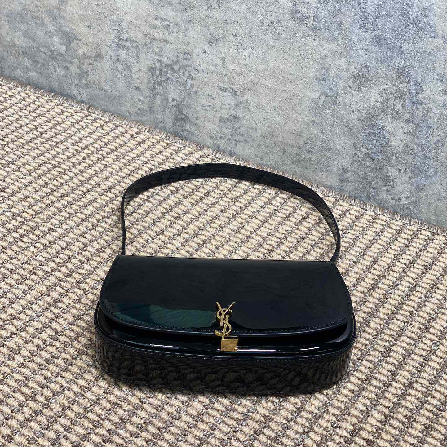 Saint Laurent Mini Voltaire In Patent Leather - PerfectKickZ