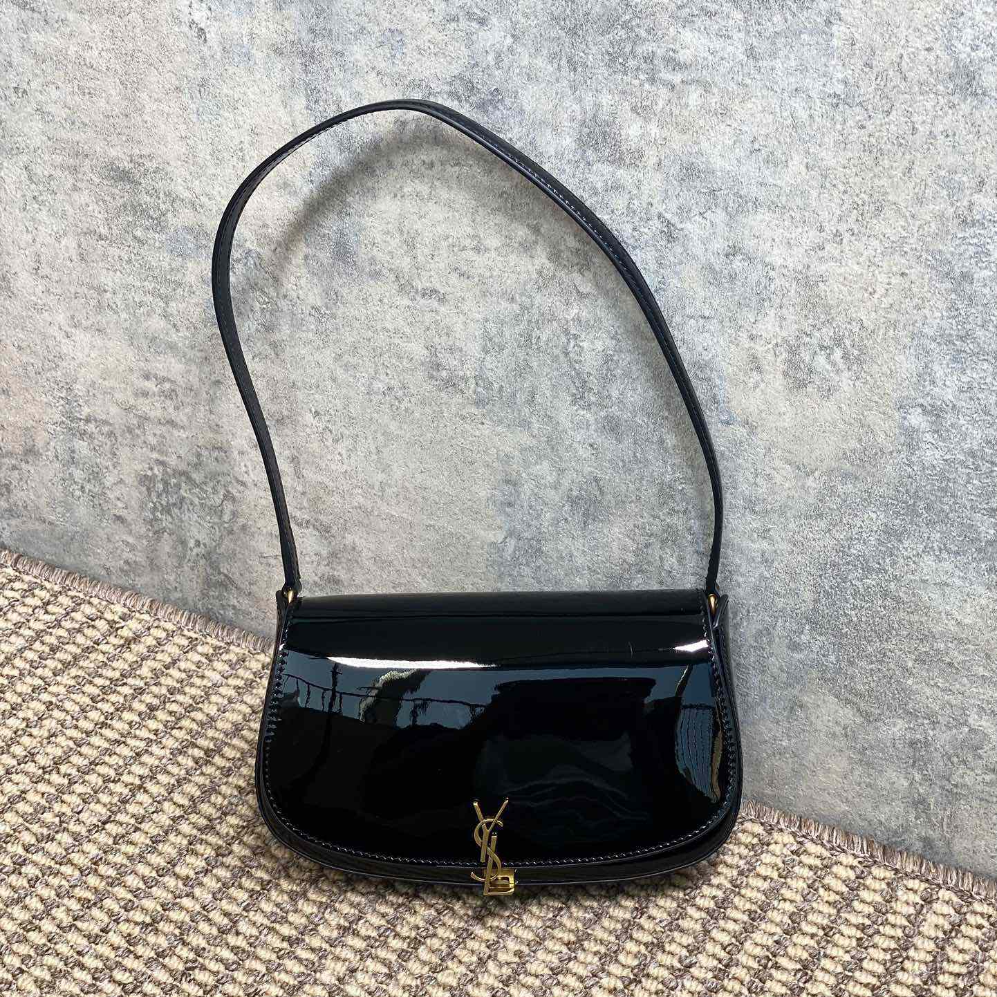 Saint Laurent Mini Voltaire In Patent Leather - PerfectKickZ