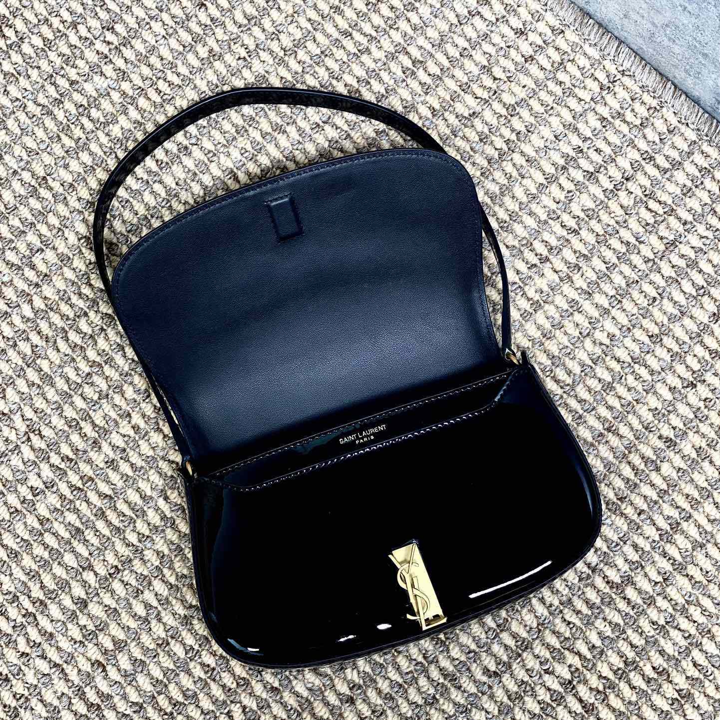 Saint Laurent Mini Voltaire In Patent Leather - PerfectKickZ