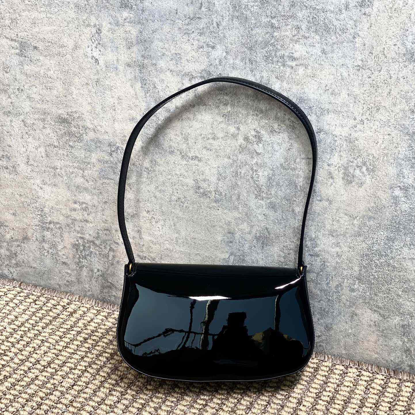 Saint Laurent Mini Voltaire In Patent Leather - PerfectKickZ