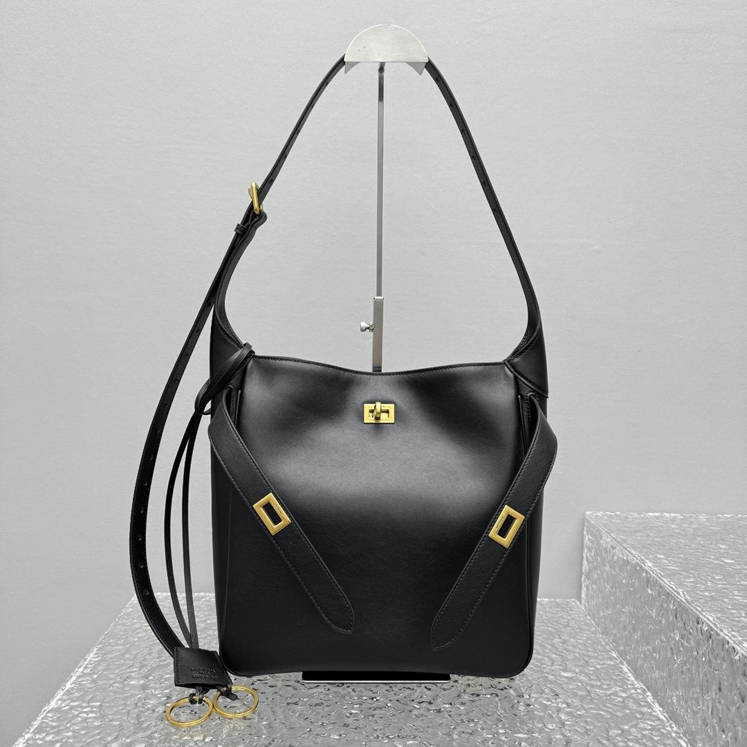Balenciaga Bel Air Small Hobo Bag In Black  - PerfectKickZ