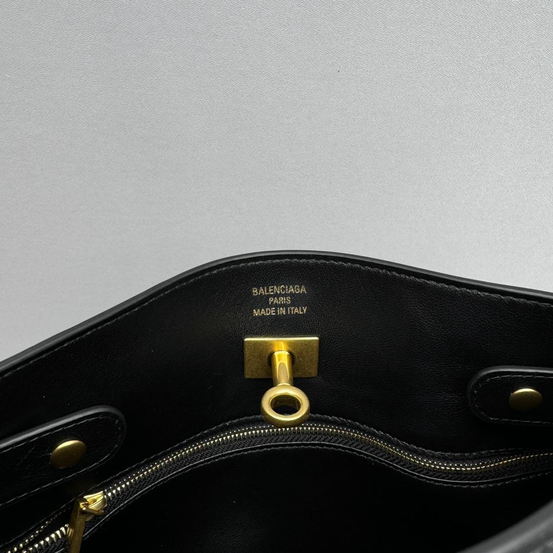 Balenciaga Bel Air Small Hobo Bag In Black  - PerfectKickZ