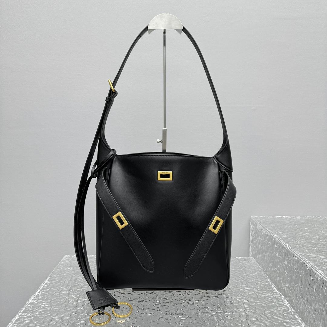 Balenciaga Bel Air Small Hobo Bag In Black  - PerfectKickZ