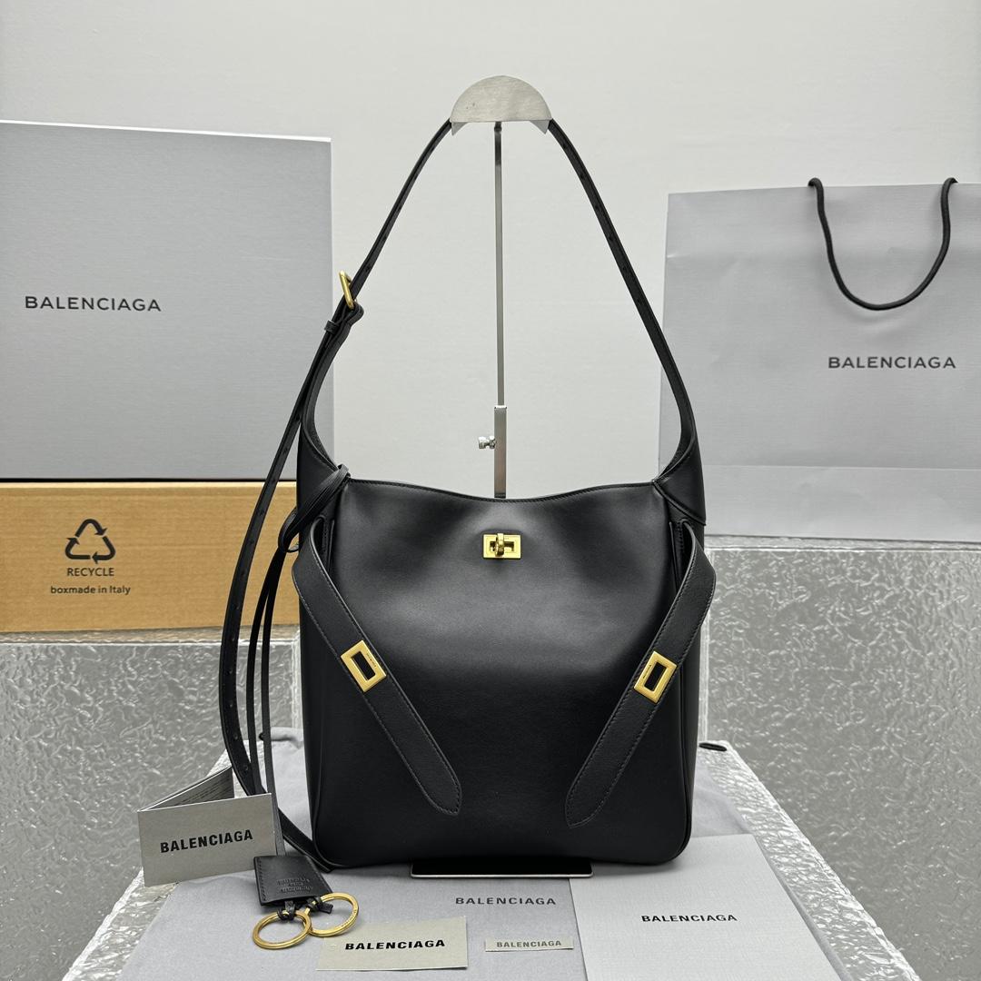 Balenciaga Bel Air Small Hobo Bag In Black  - PerfectKickZ