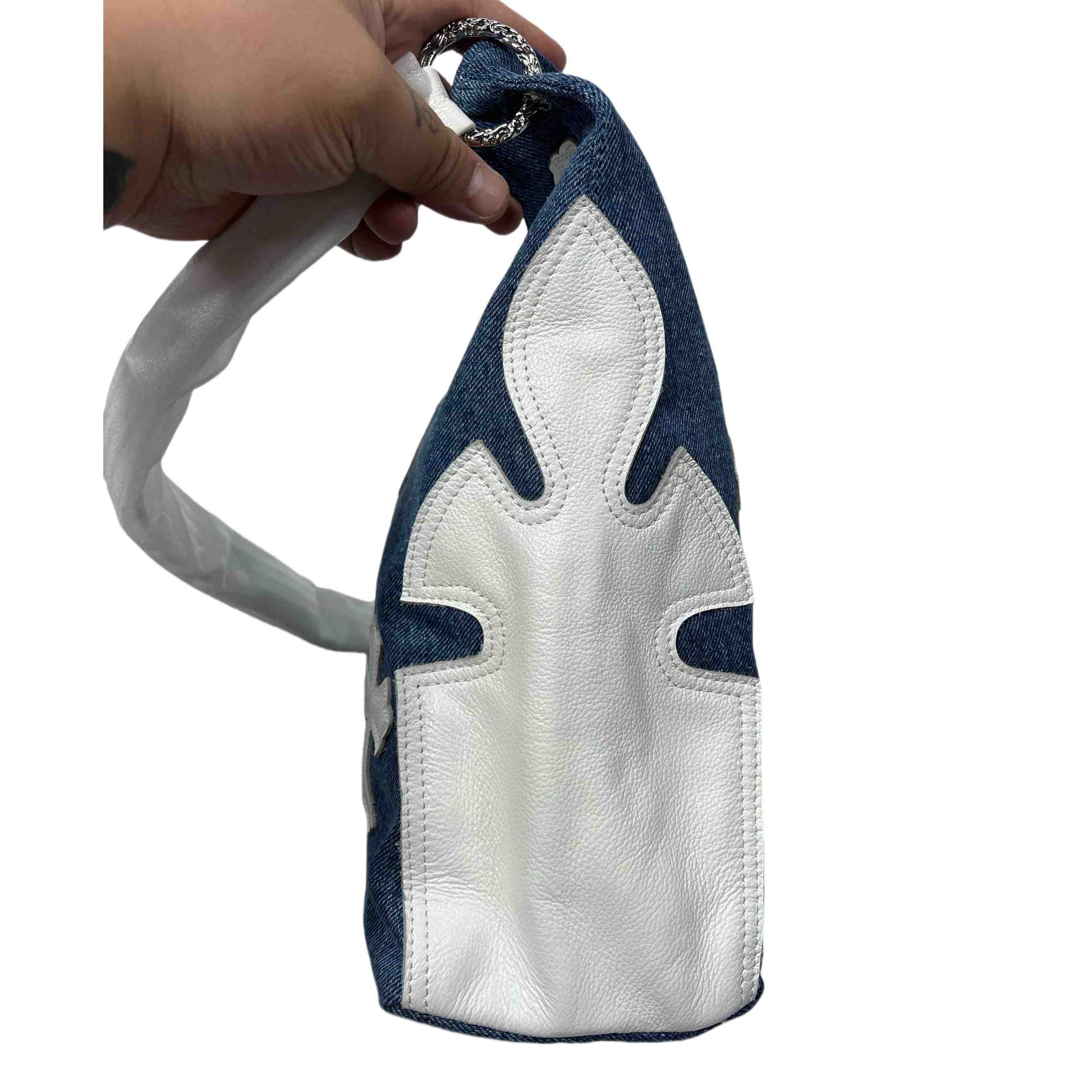 Chrome Heart Denim Shoulder Bag  (40-30-11cm) - PerfectKickZ