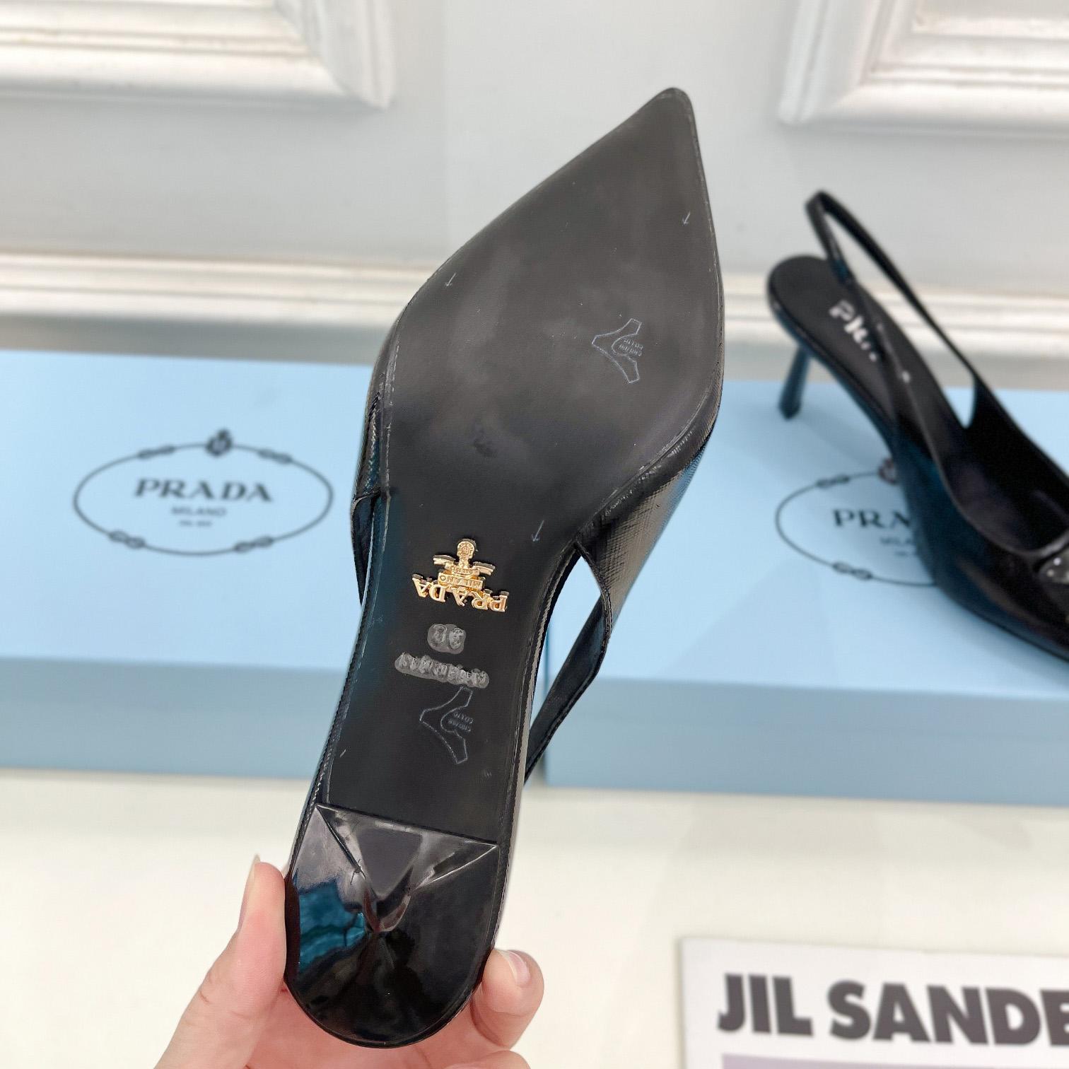 Prada Leather Slingback Pumps - PerfectKickZ