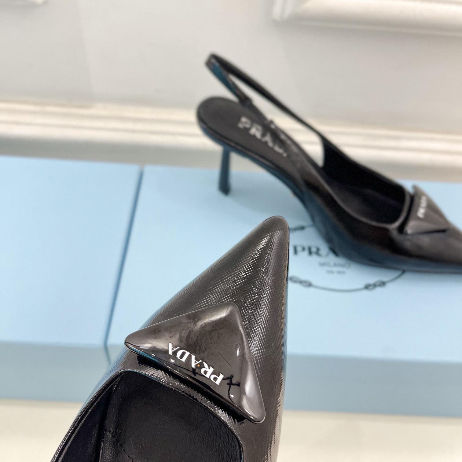Prada Leather Slingback Pumps - PerfectKickZ