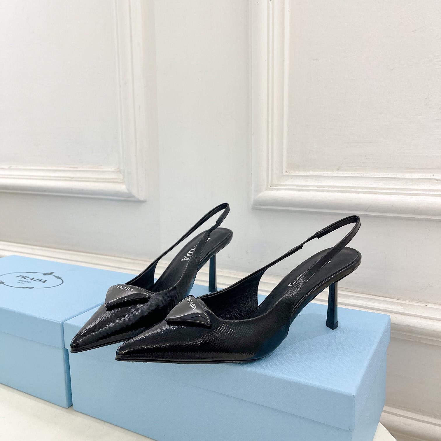Prada Leather Slingback Pumps - PerfectKickZ