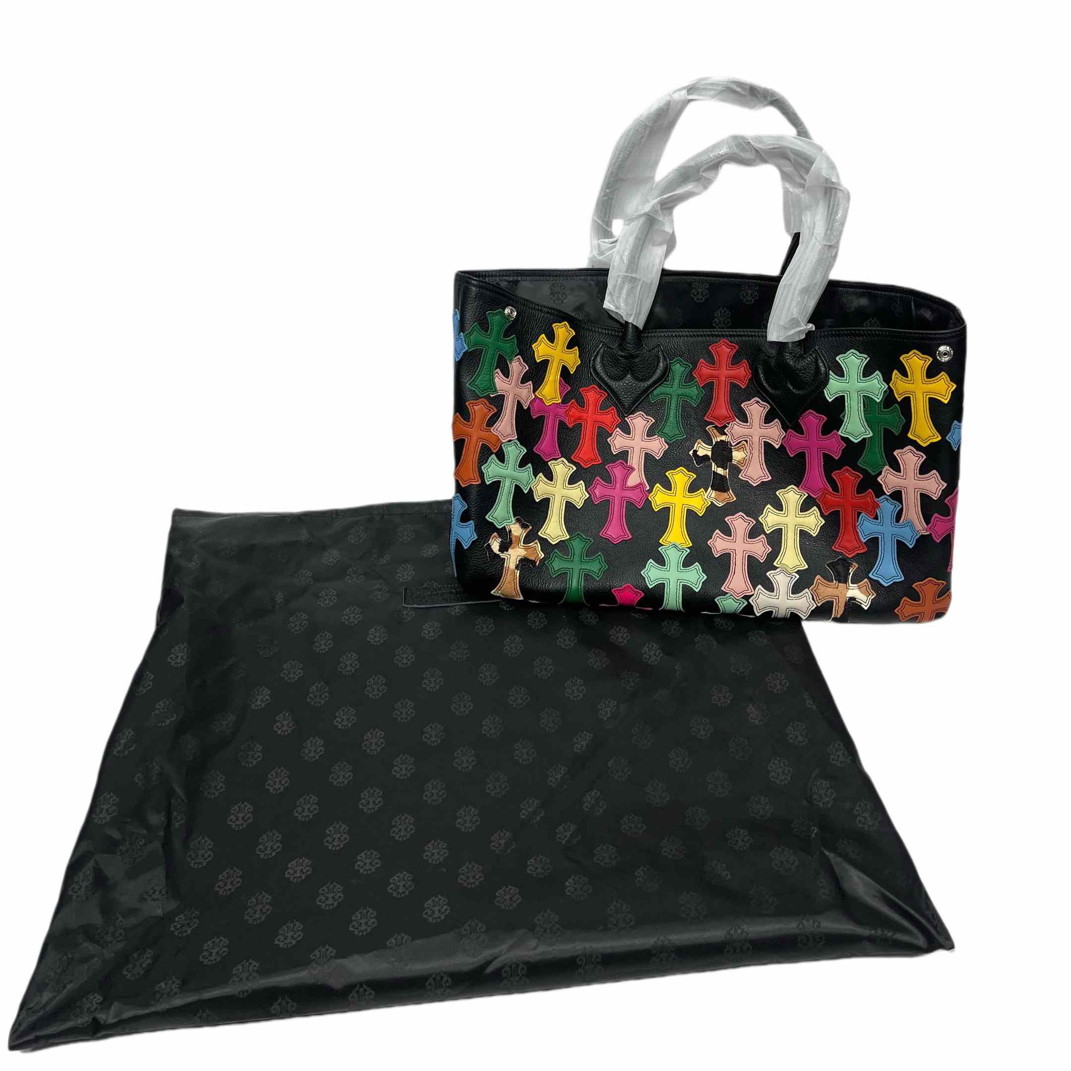 Chrome Hearts All-Over Cross Patch Leather Tote Bag  （47-29-12cm） - PerfectKickZ