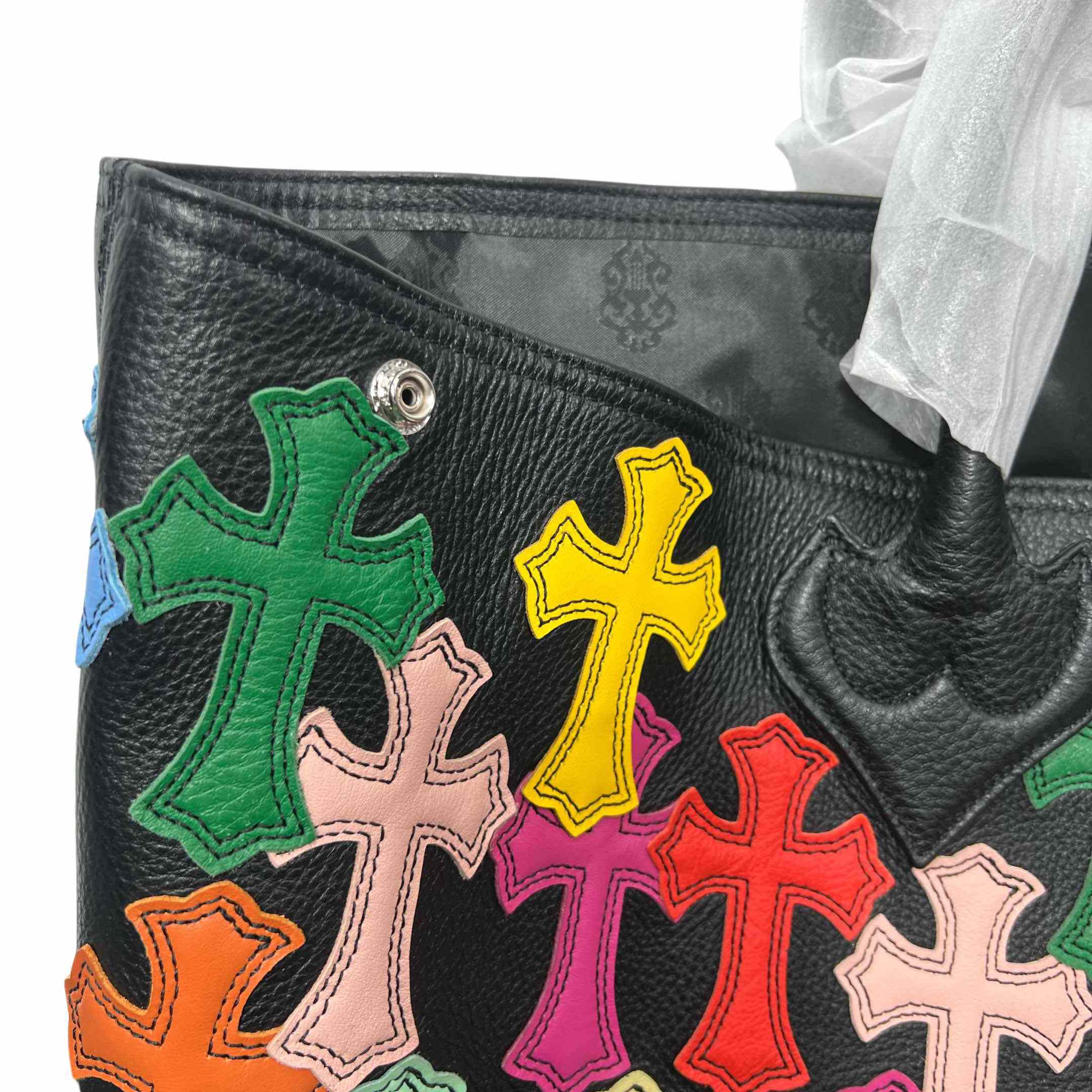 Chrome Hearts All-Over Cross Patch Leather Tote Bag  （47-29-12cm） - PerfectKickZ
