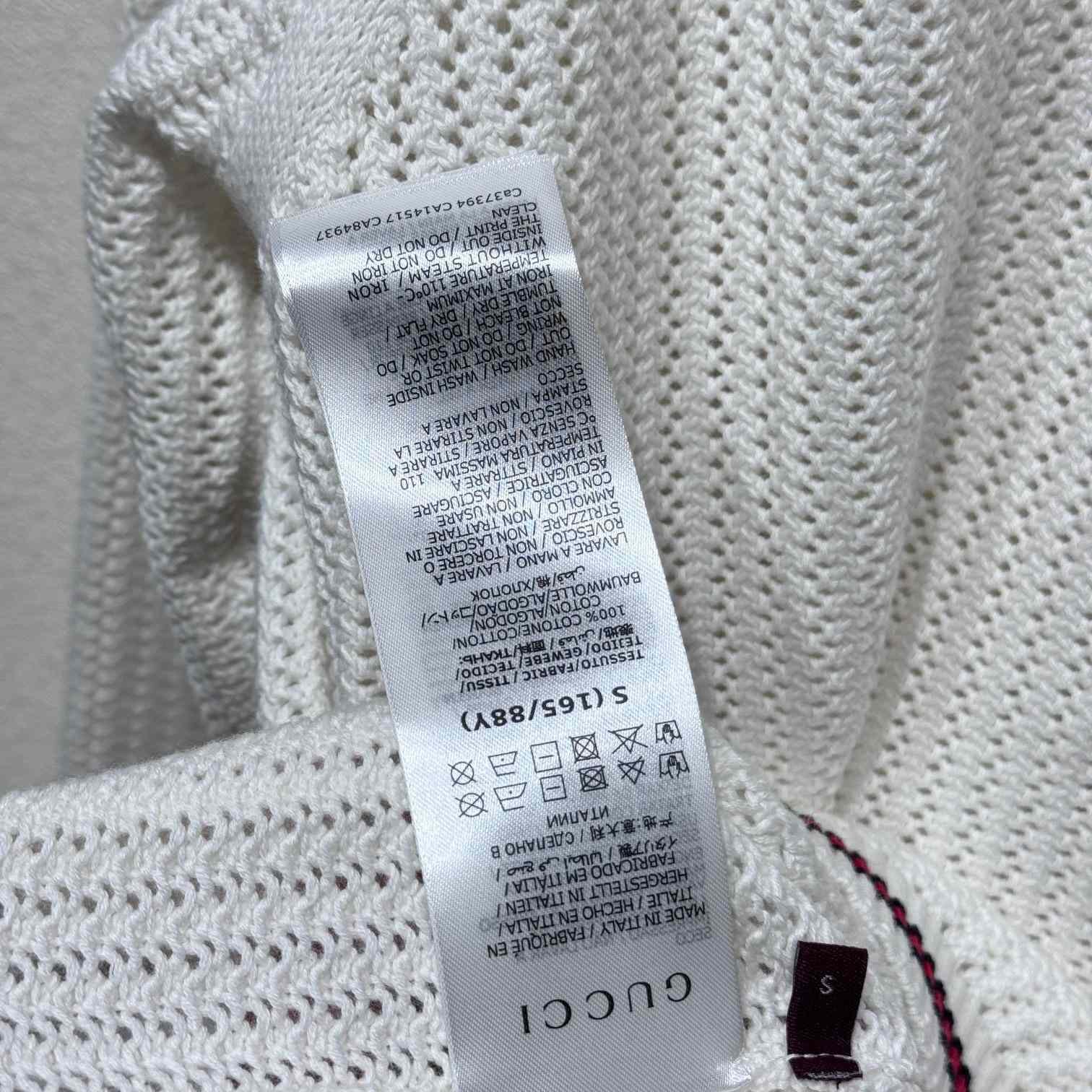 Gucci Ajour Cotton Knit Cardigan With Web - PerfectKickZ