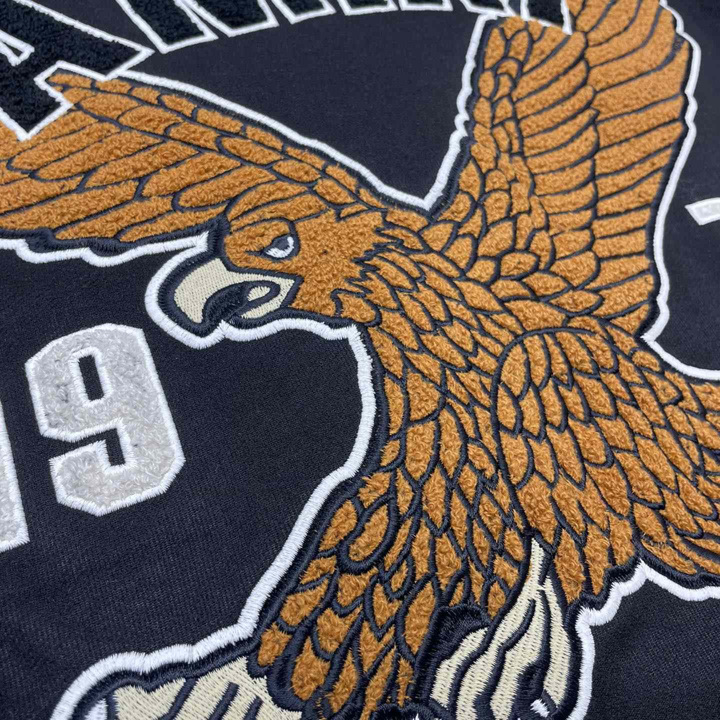 Amiri Embroidered Eagle Applique Varsity Jacket - PerfectKickZ