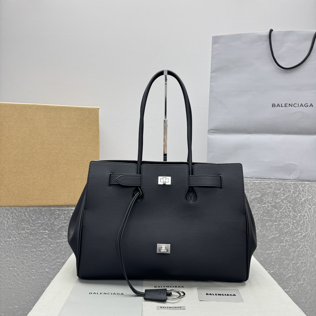 Balenciaga Bel Air Medium Carry All Bag In Black  - PerfectKickZ