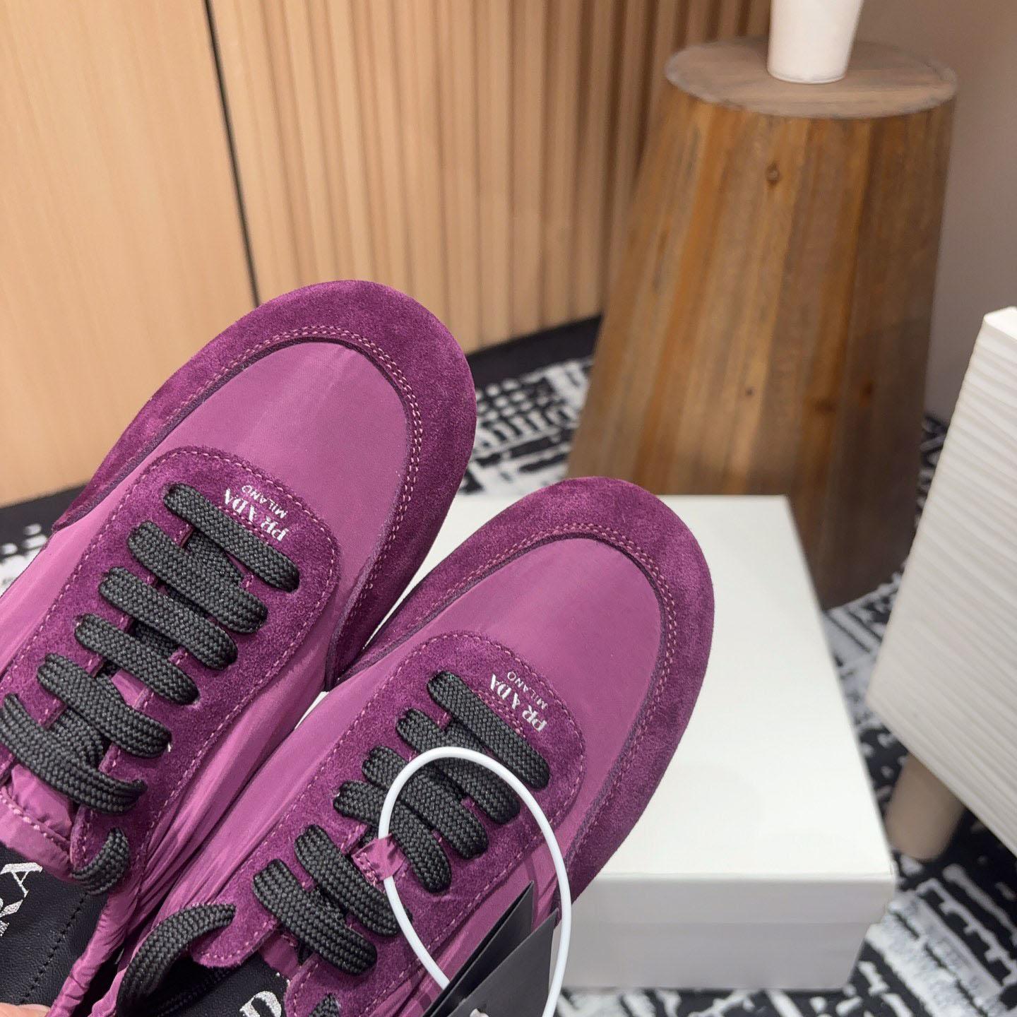 Prada Collapse Re-Nylon And Suede Sneakers - PerfectKickZ