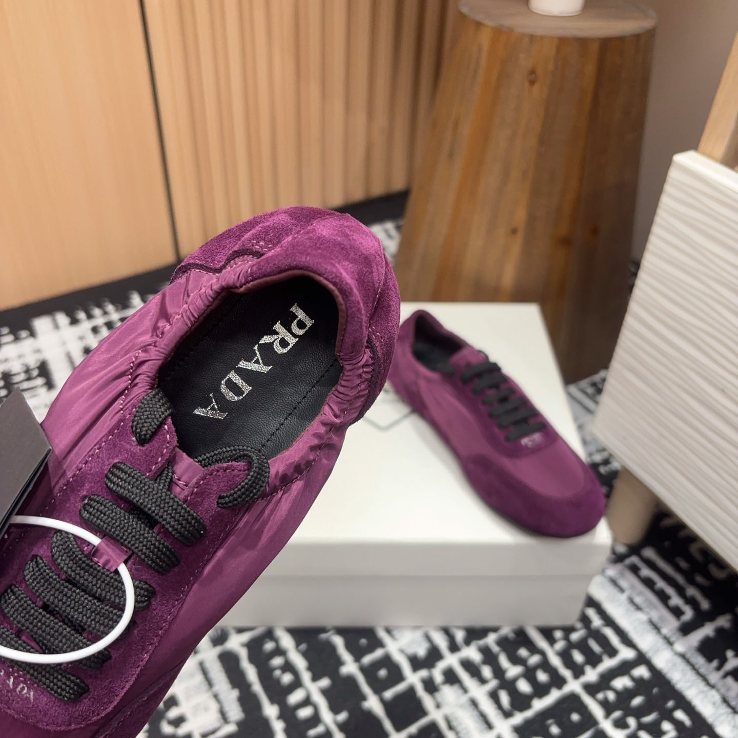 Prada Collapse Re-Nylon And Suede Sneakers - PerfectKickZ