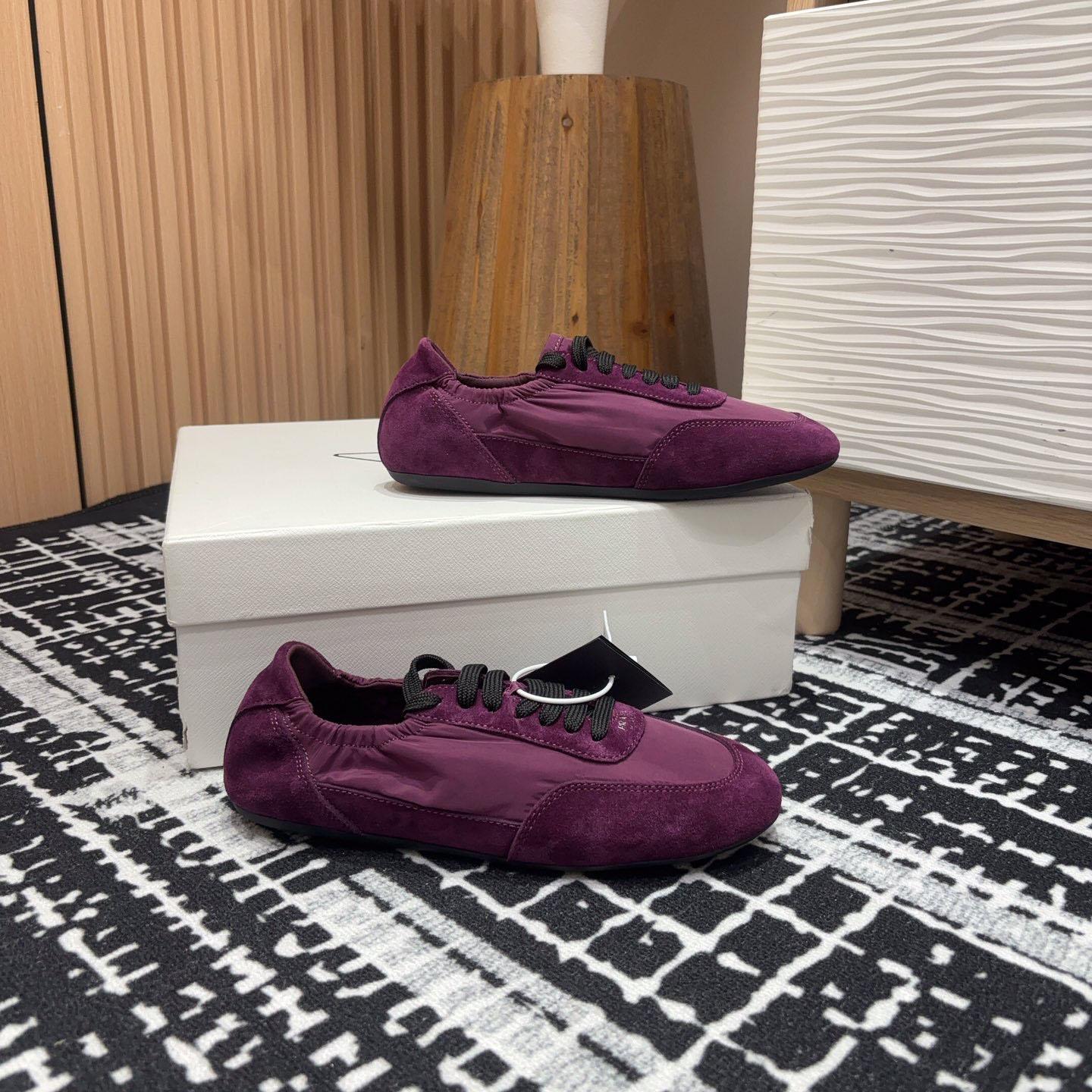 Prada Collapse Re-Nylon And Suede Sneakers - PerfectKickZ