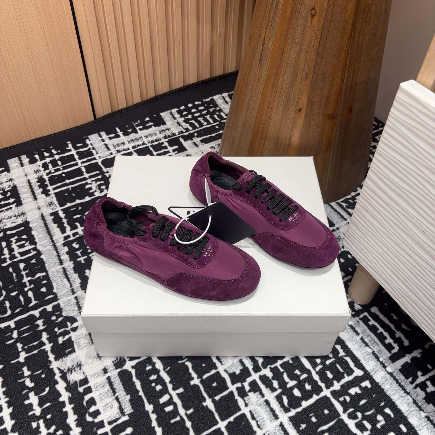 Prada Collapse Re-Nylon And Suede Sneakers - PerfectKickZ