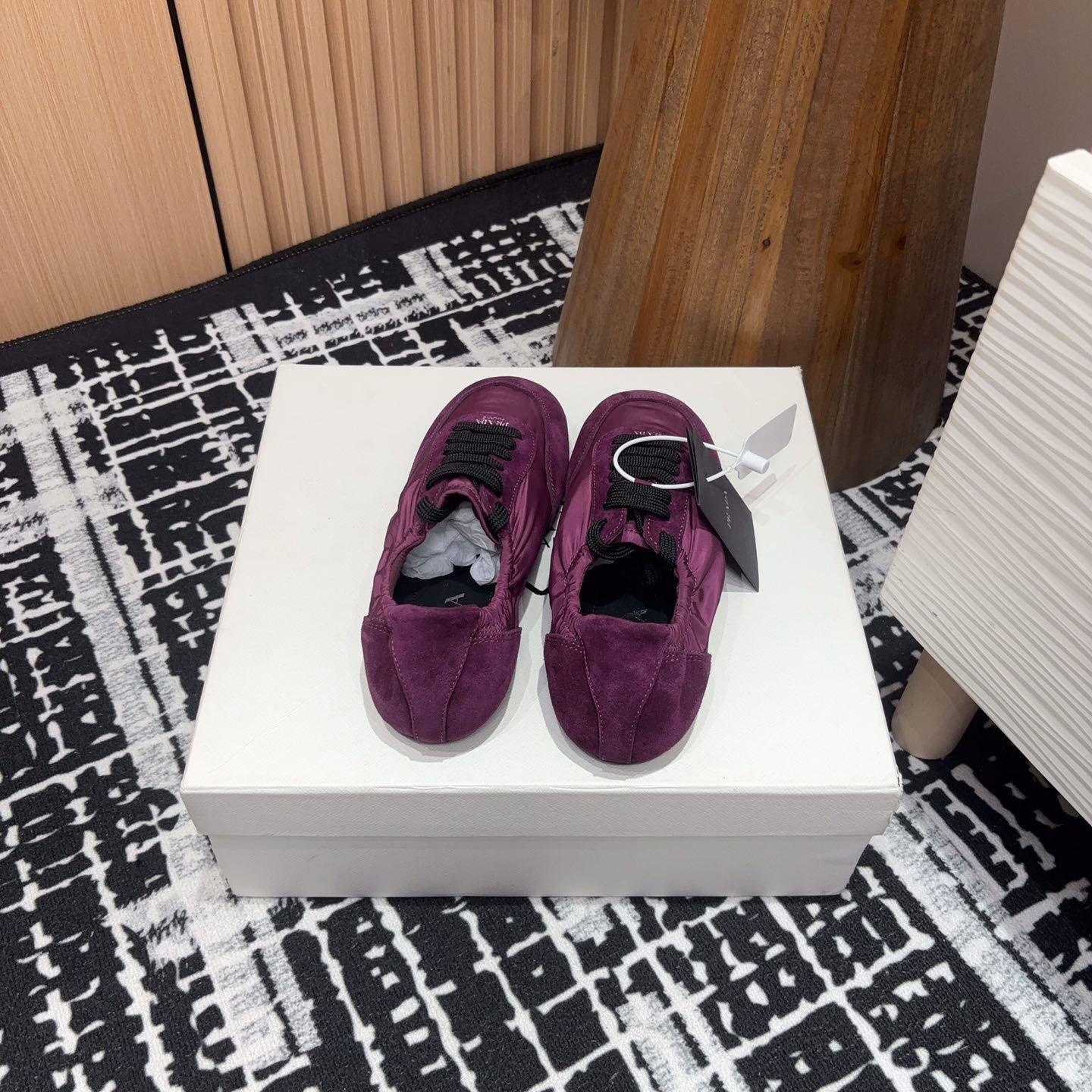 Prada Collapse Re-Nylon And Suede Sneakers - PerfectKickZ