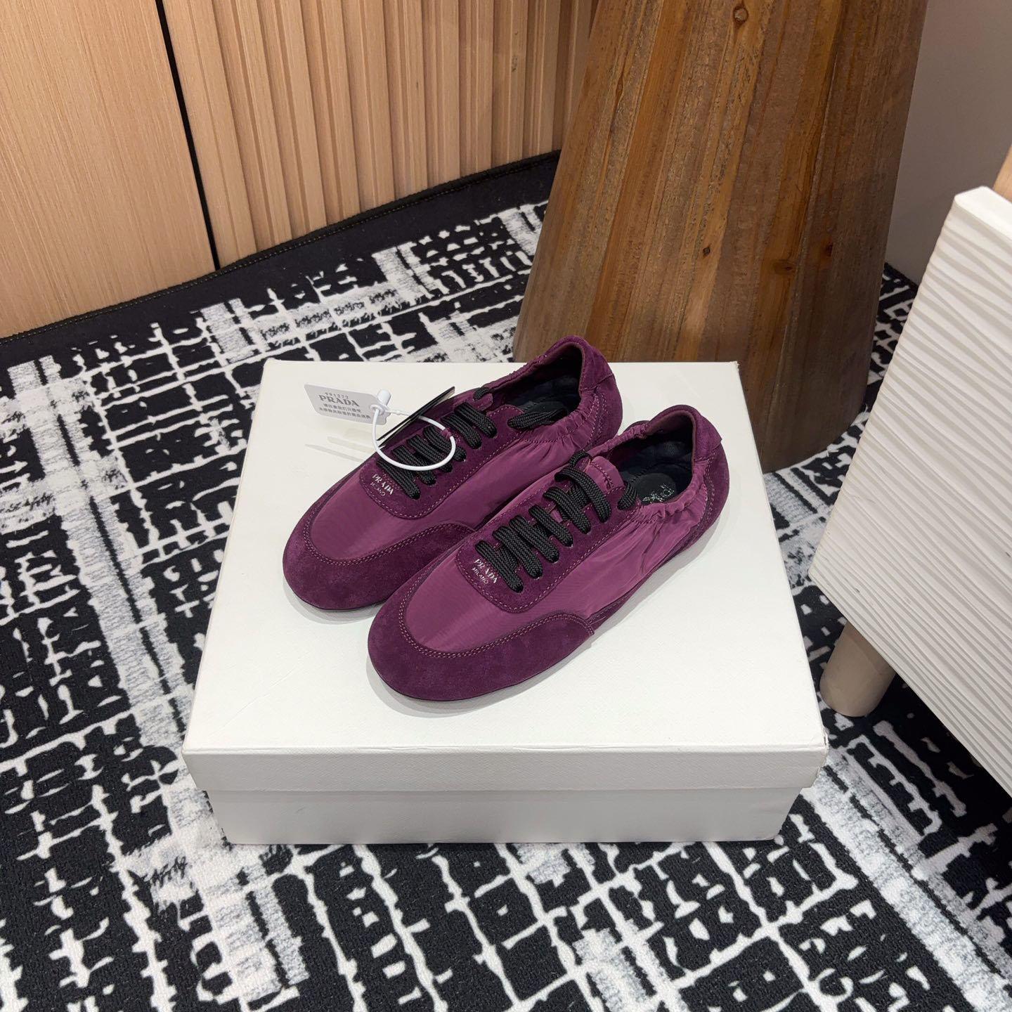 Prada Collapse Re-Nylon And Suede Sneakers - PerfectKickZ