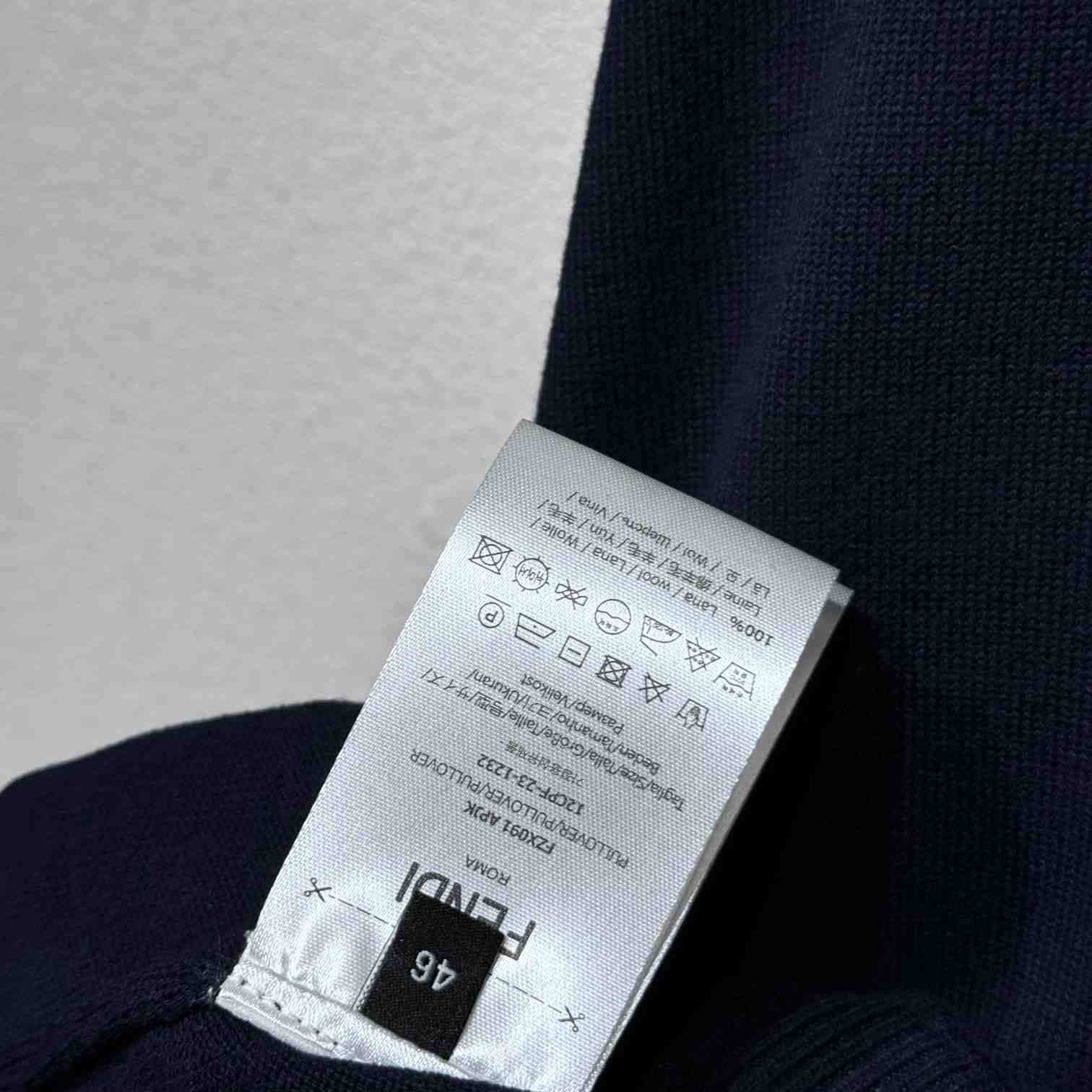 Fendi Navy Blue Wool Jumper - PerfectKickZ