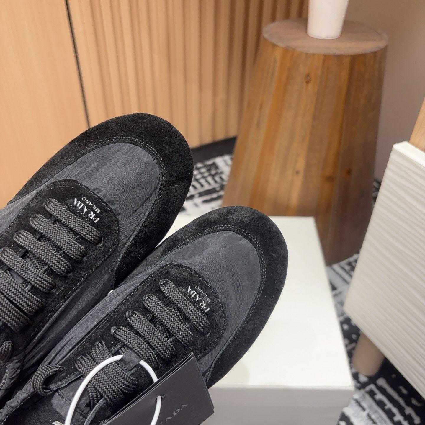 Prada Collapse Re-Nylon And Suede Sneakers - PerfectKickZ