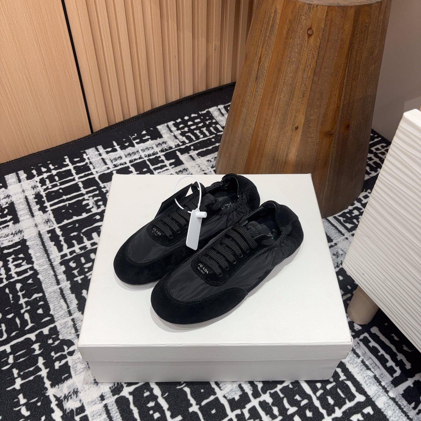 Prada Collapse Re-Nylon And Suede Sneakers - PerfectKickZ