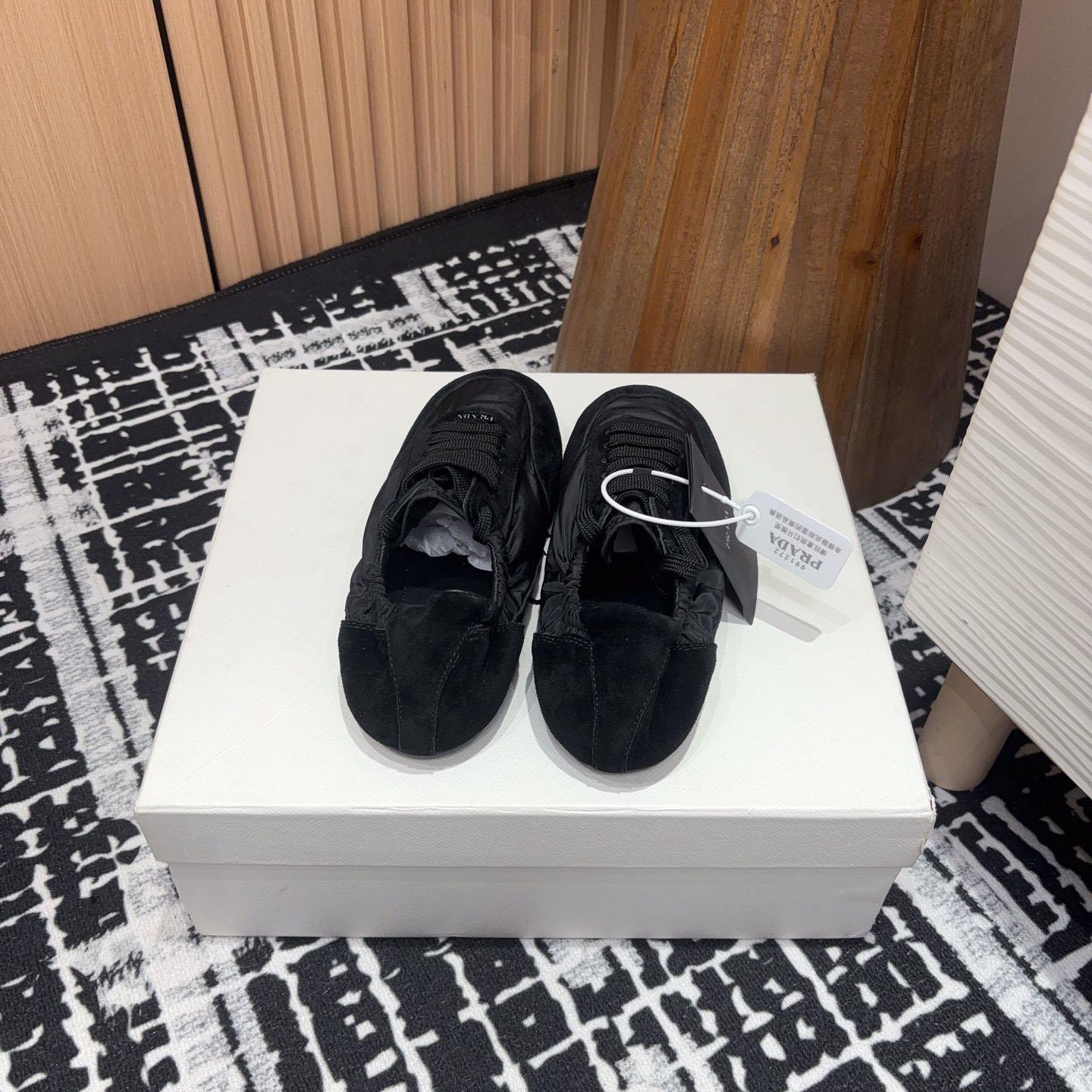 Prada Collapse Re-Nylon And Suede Sneakers - PerfectKickZ