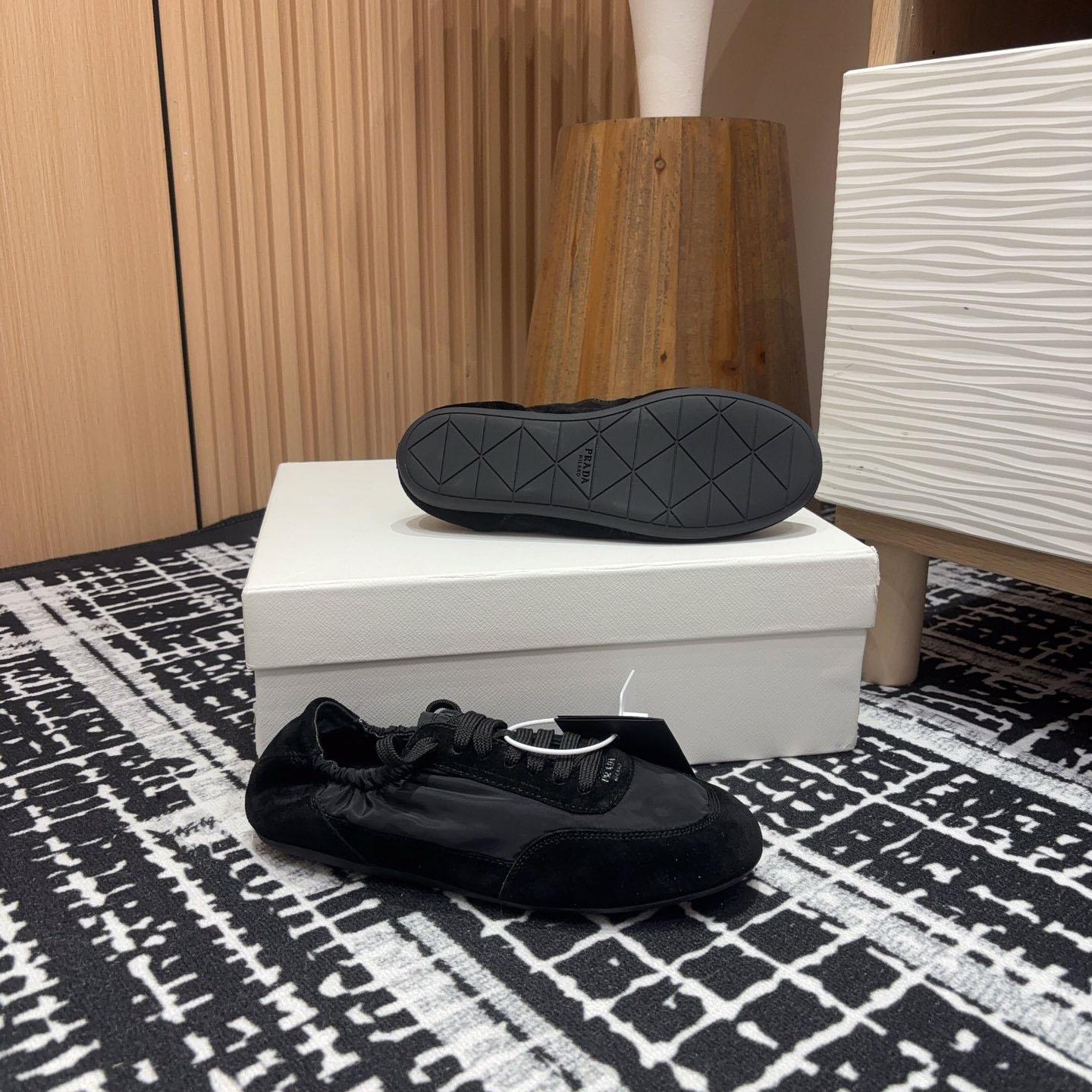Prada Collapse Re-Nylon And Suede Sneakers - PerfectKickZ
