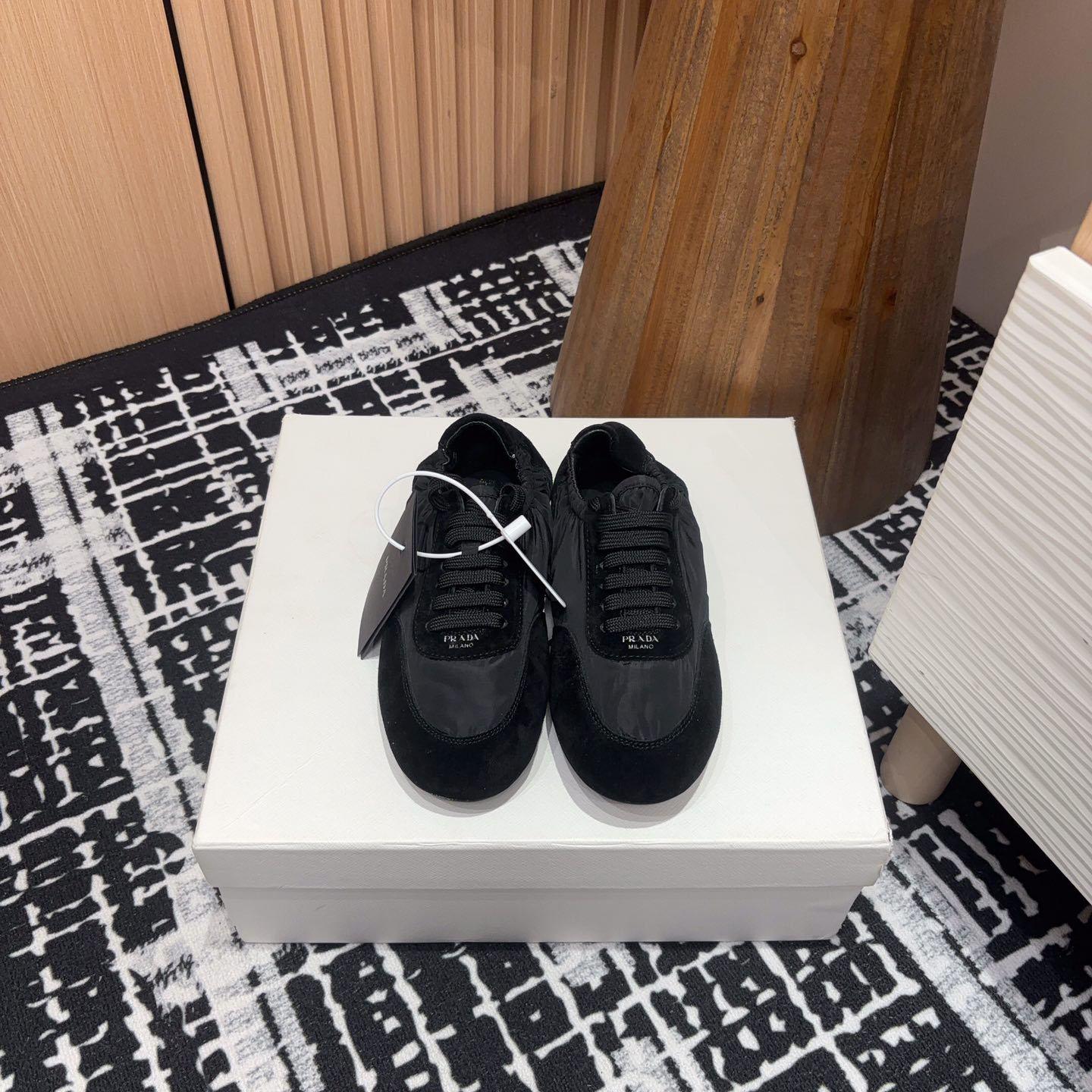 Prada Collapse Re-Nylon And Suede Sneakers - PerfectKickZ
