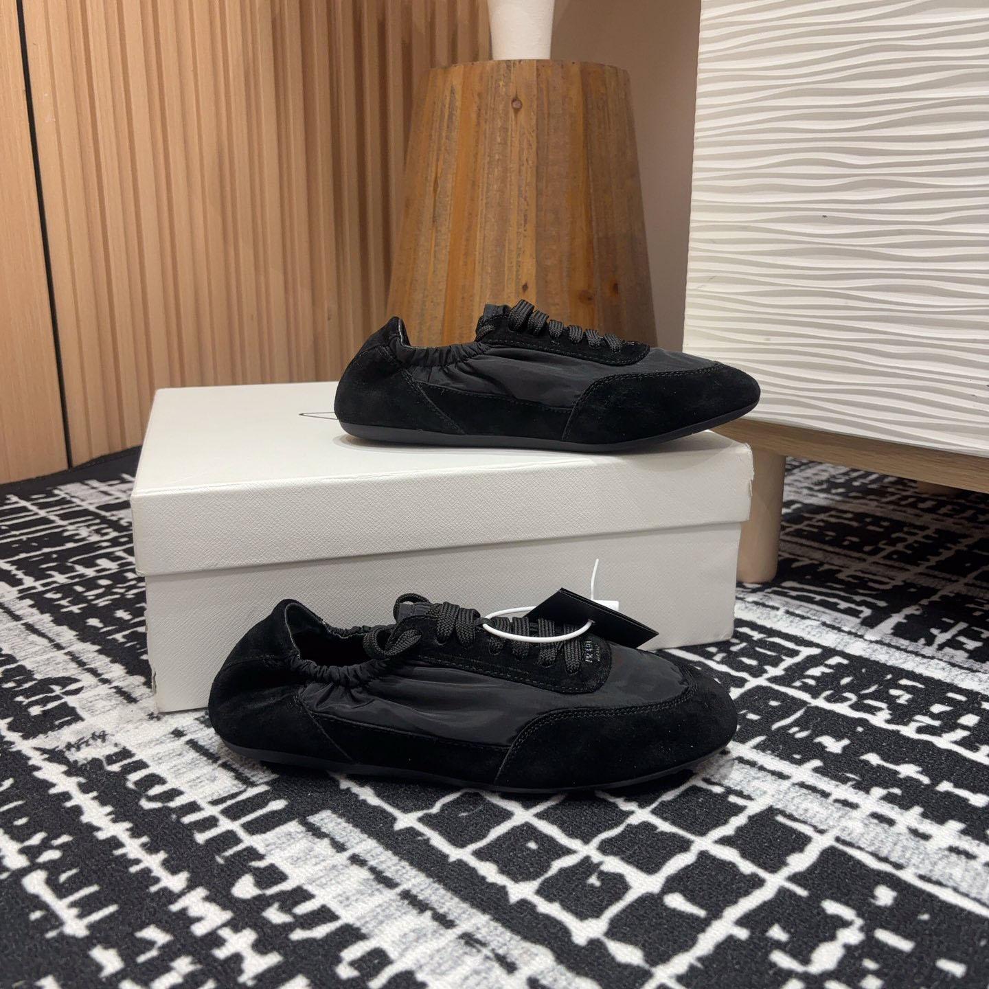 Prada Collapse Re-Nylon And Suede Sneakers - PerfectKickZ