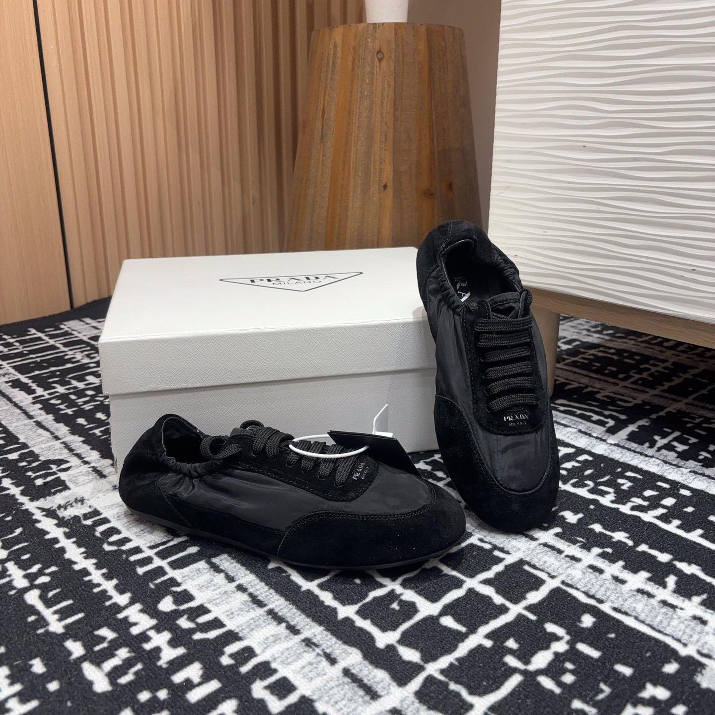 Prada Collapse Re-Nylon And Suede Sneakers - PerfectKickZ