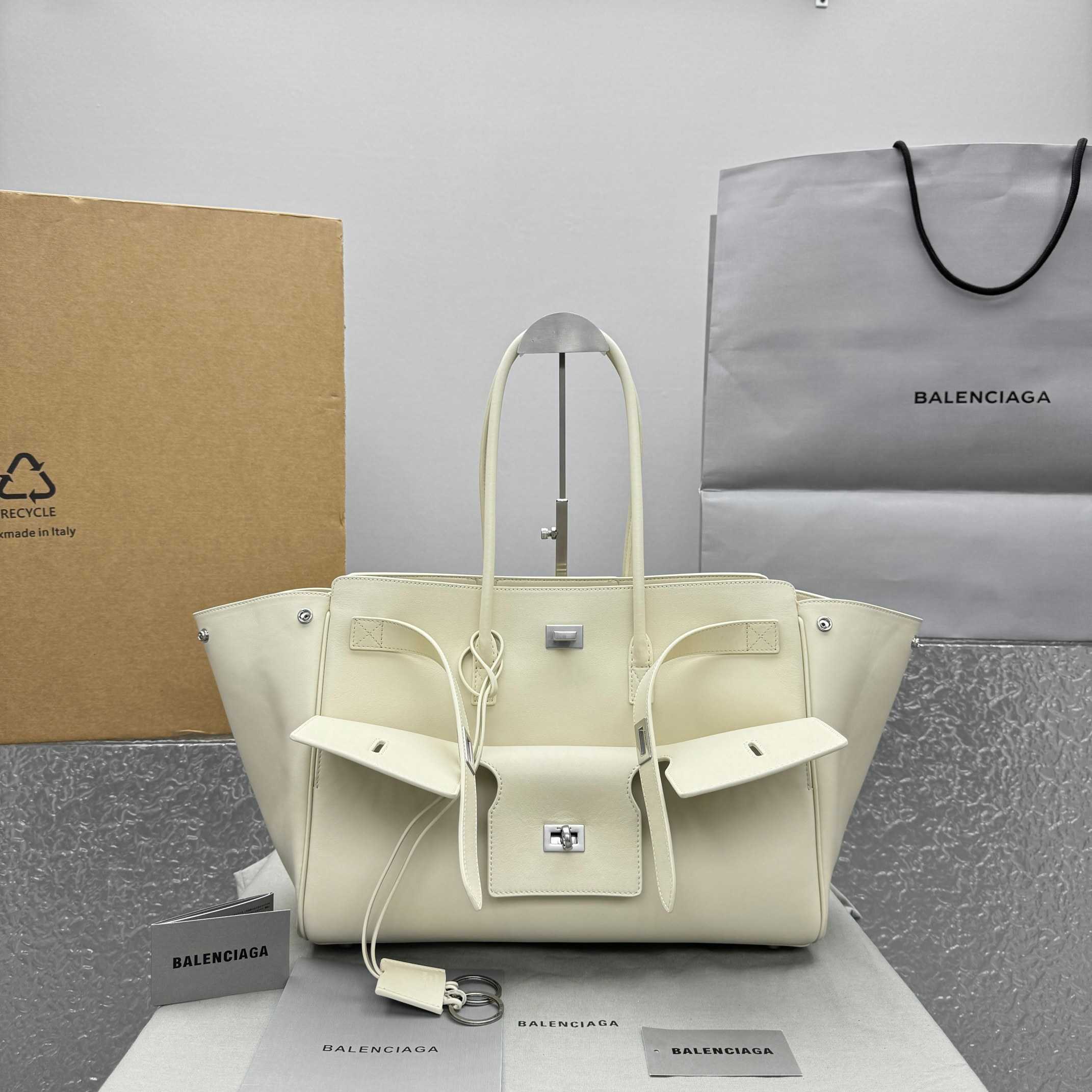 Balenciaga Bel Air Medium Carry All Bag In Soya - PerfectKickZ