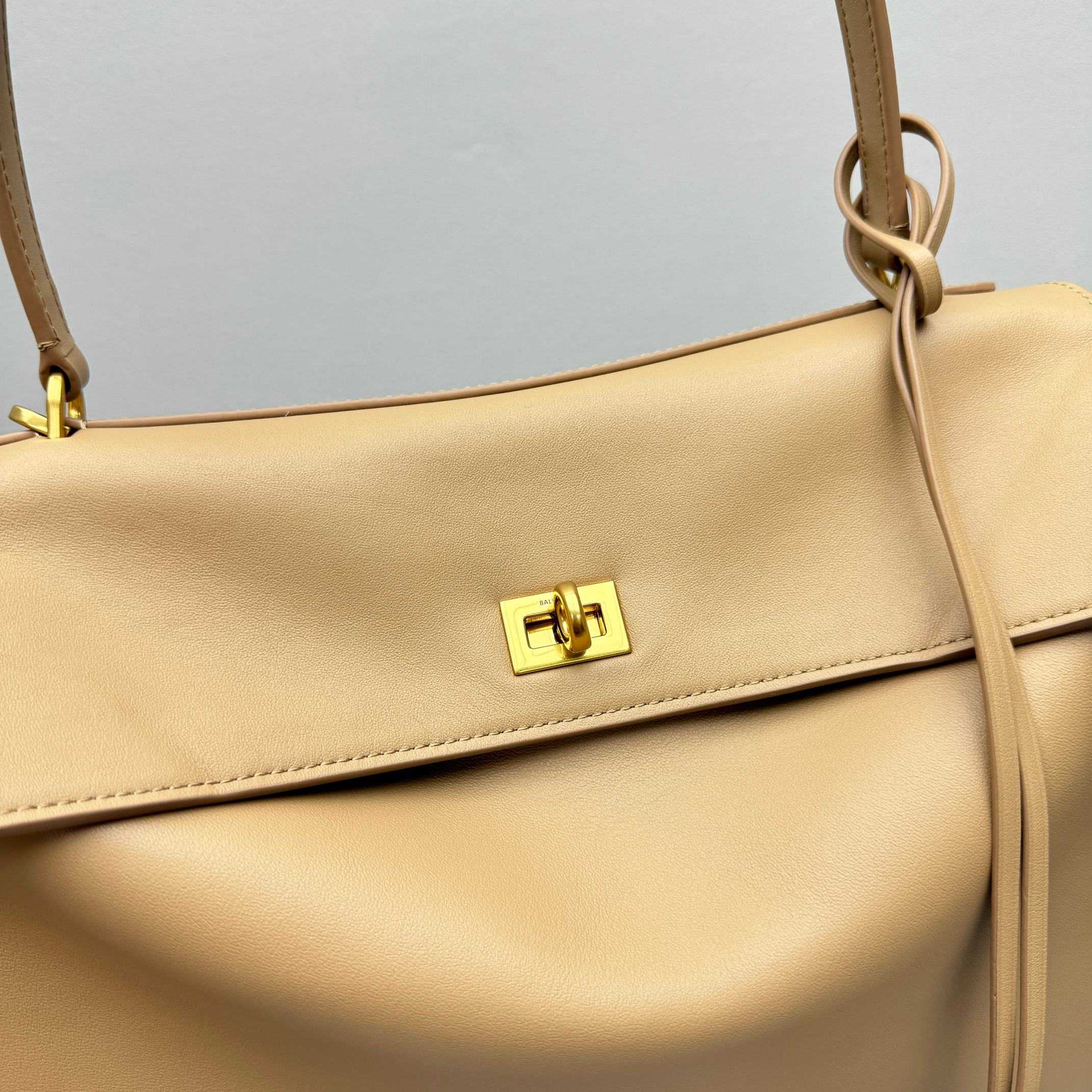 Balenciaga Rodeo Medium Handbag In Latte  - PerfectKickZ
