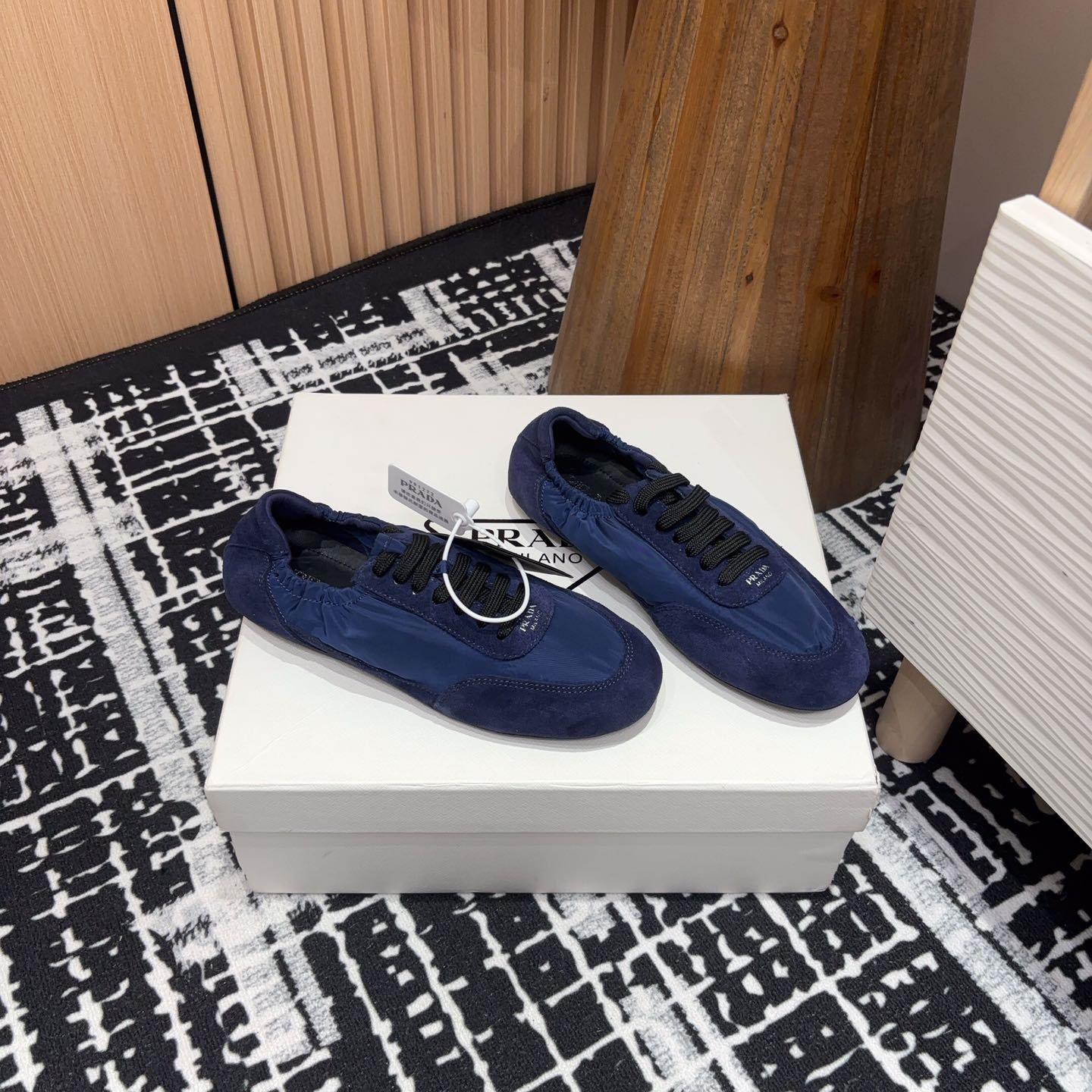 Prada Collapse Re-Nylon And Suede Sneakers - PerfectKickZ