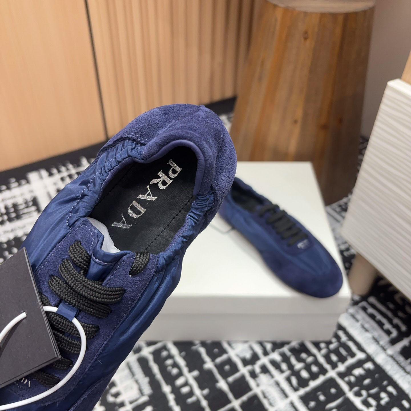 Prada Collapse Re-Nylon And Suede Sneakers - PerfectKickZ