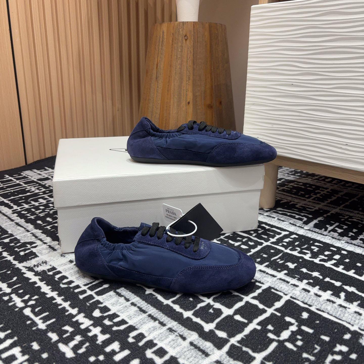 Prada Collapse Re-Nylon And Suede Sneakers - PerfectKickZ