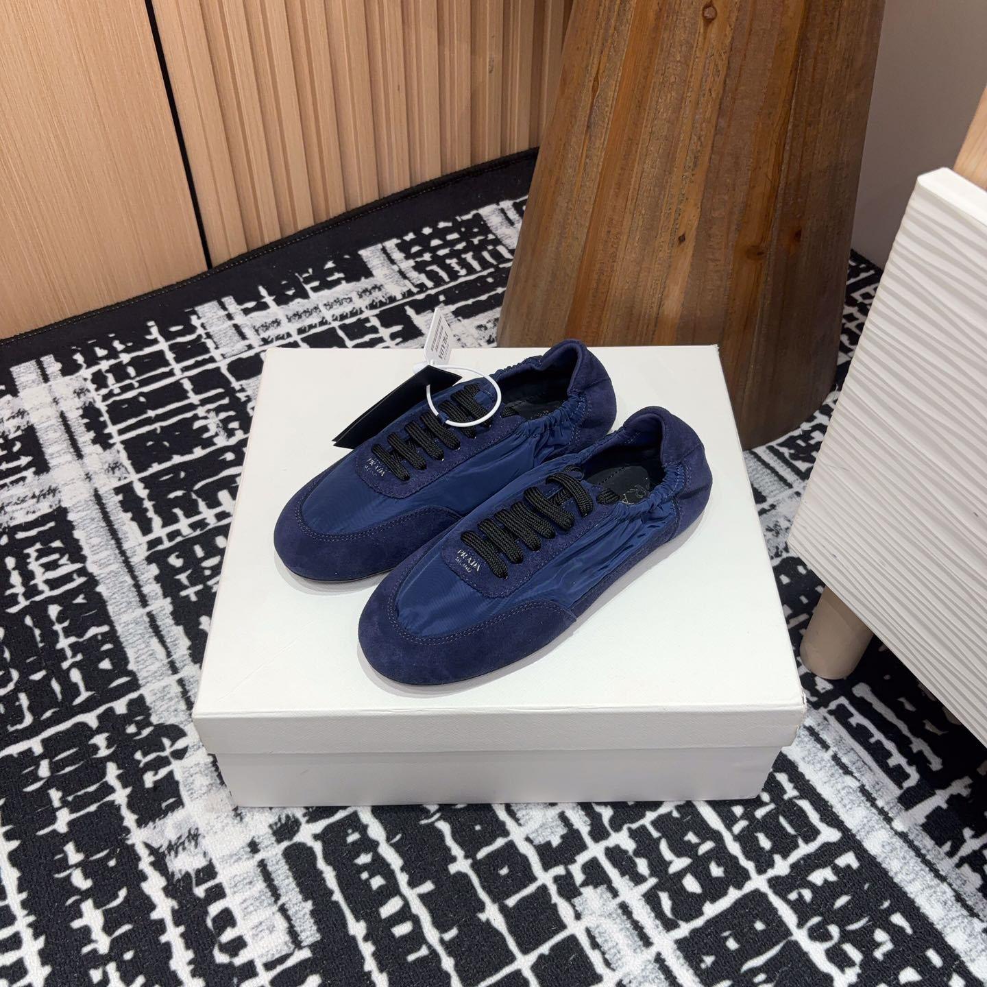 Prada Collapse Re-Nylon And Suede Sneakers - PerfectKickZ