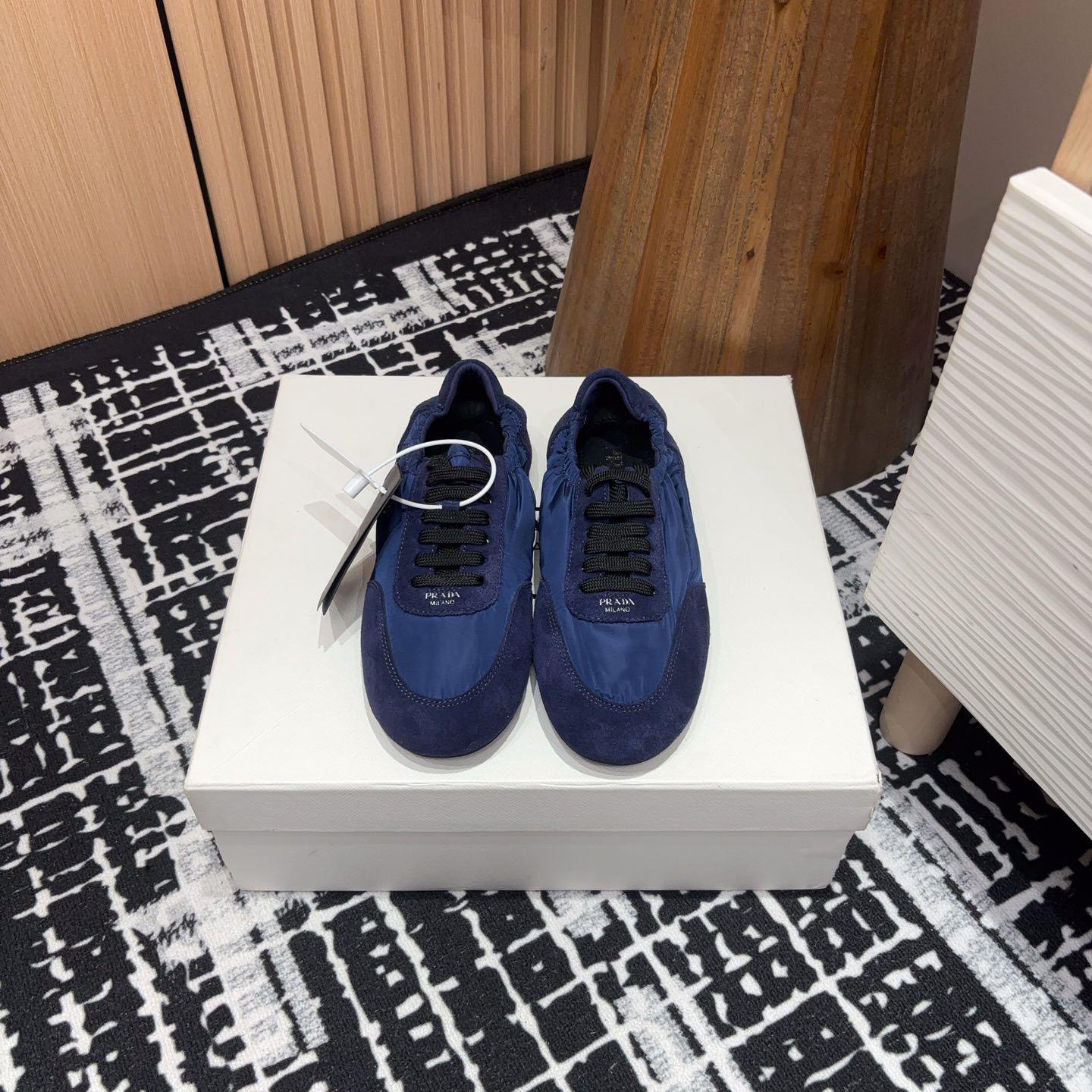 Prada Collapse Re-Nylon And Suede Sneakers - PerfectKickZ