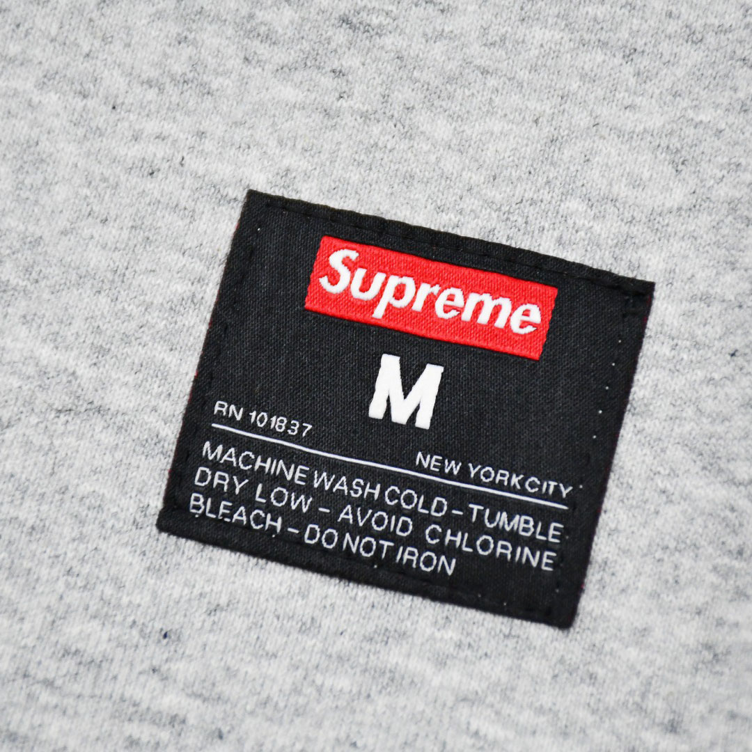 Supreme Kanji Logo Crewneck 'Grey' - PerfectKickZ