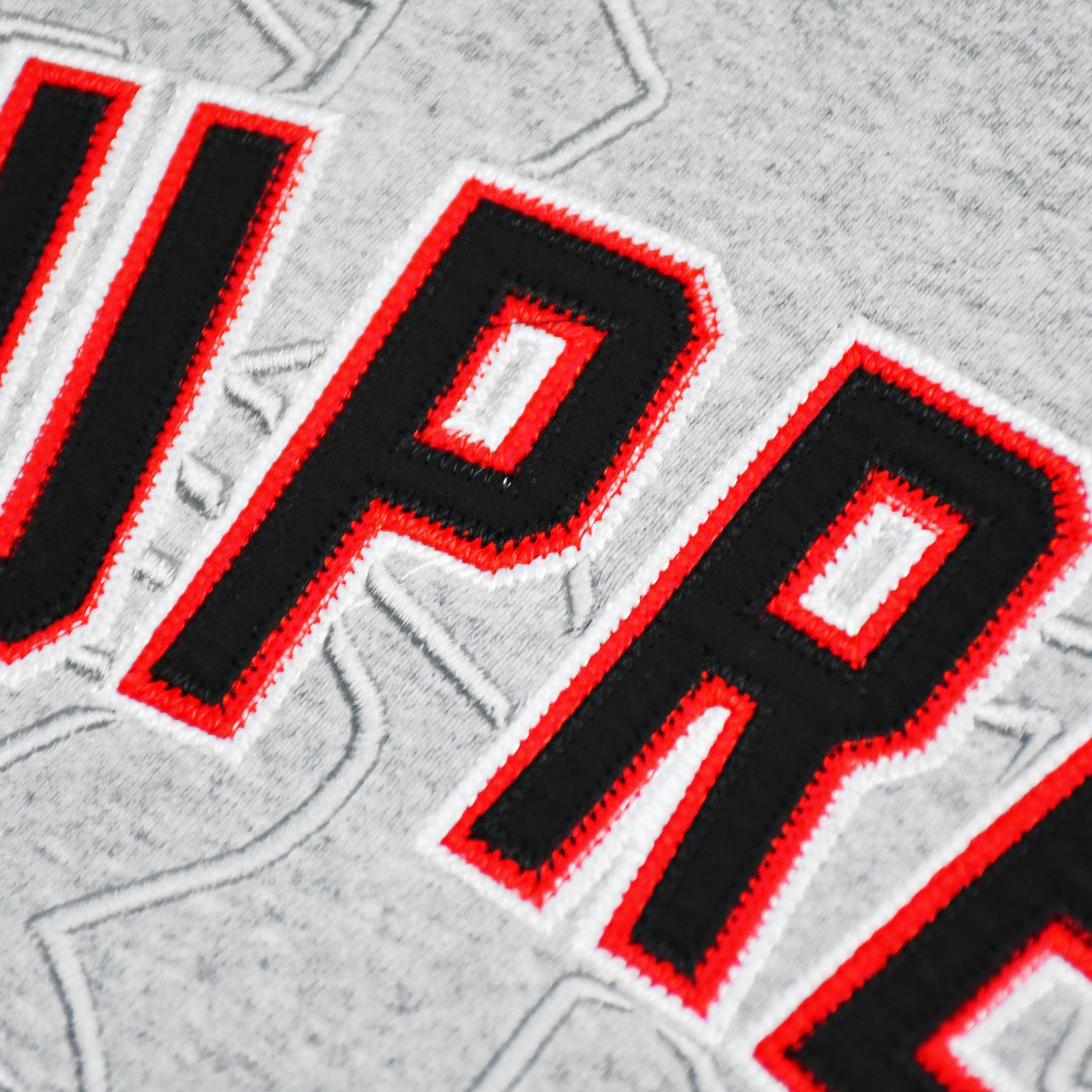 Supreme Kanji Logo Crewneck 'Grey' - PerfectKickZ