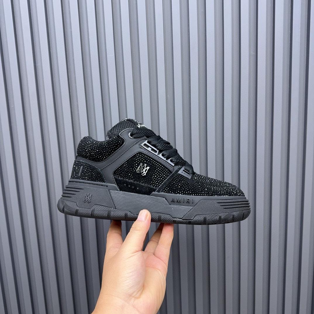 Amiri Crystal MA-1 Leather Sneakers - PerfectKickZ