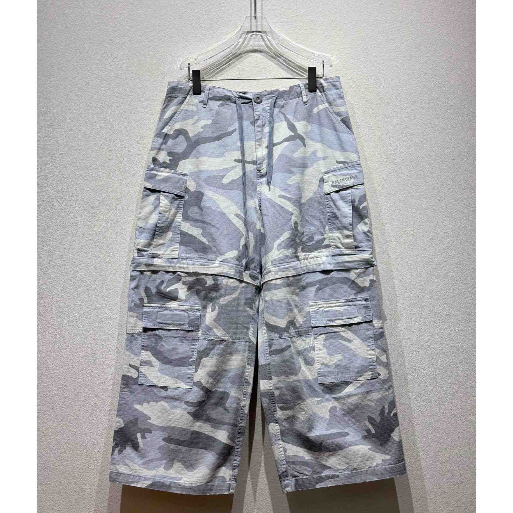 Balenciaga Large Cargo Pants In Light Grey - PerfectKickZ