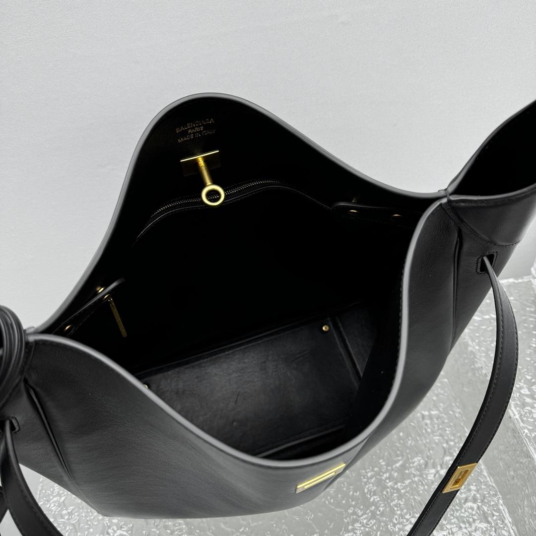 Balenciaga Bel Air Large Hobo Bag In Black  - PerfectKickZ