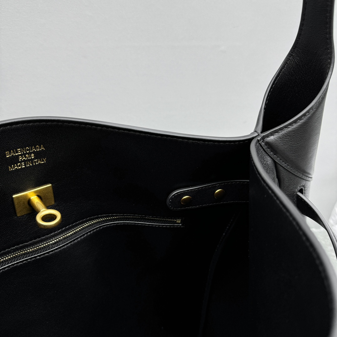 Balenciaga Bel Air Large Hobo Bag In Black  - PerfectKickZ