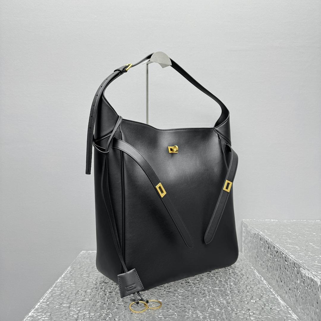 Balenciaga Bel Air Large Hobo Bag In Black  - PerfectKickZ