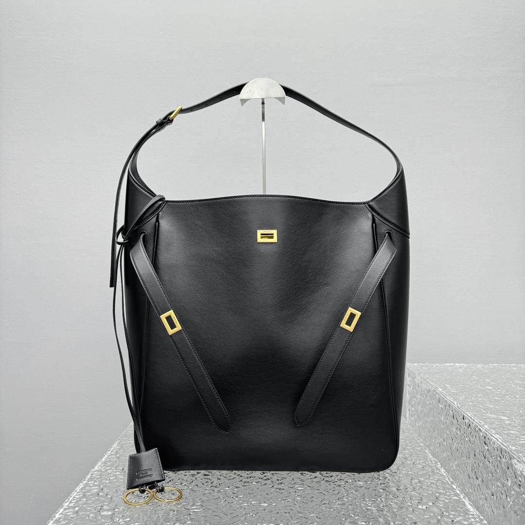 Balenciaga Bel Air Large Hobo Bag In Black  - PerfectKickZ