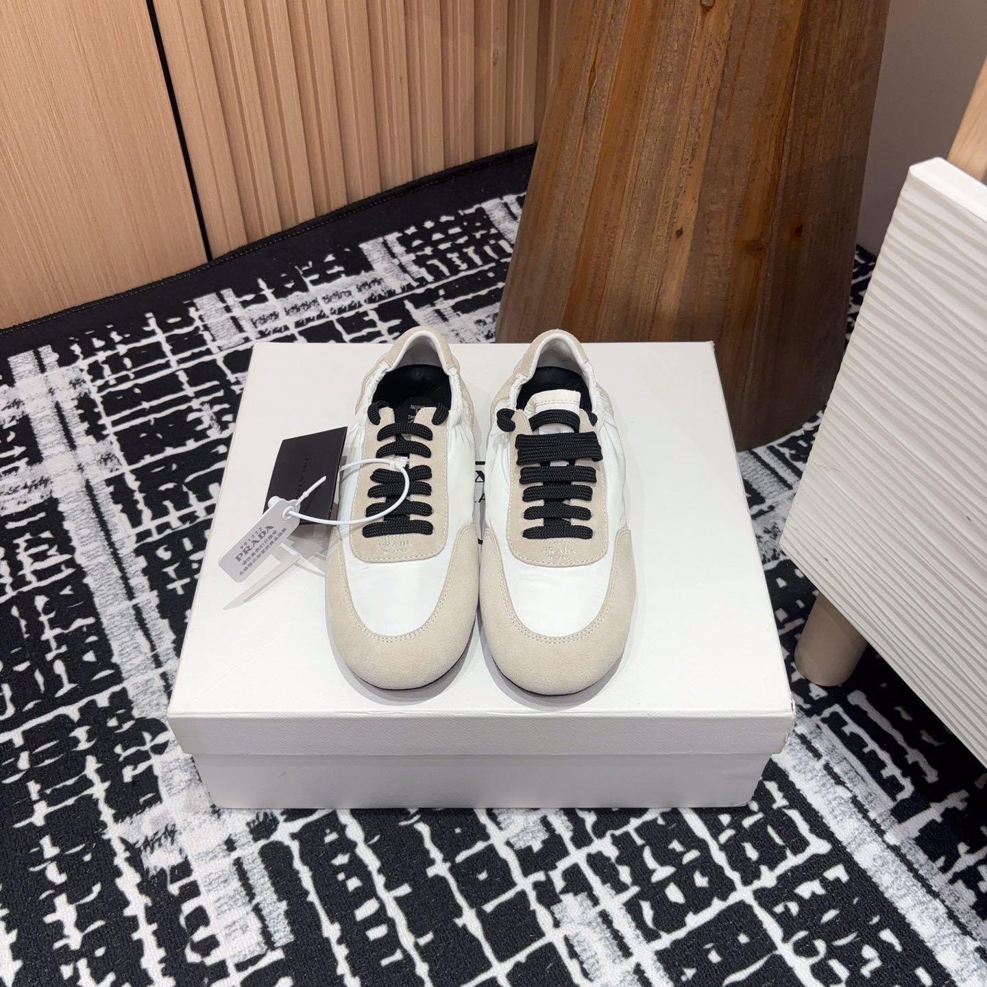 Prada Collapse Re-Nylon And Suede Sneakers - PerfectKickZ