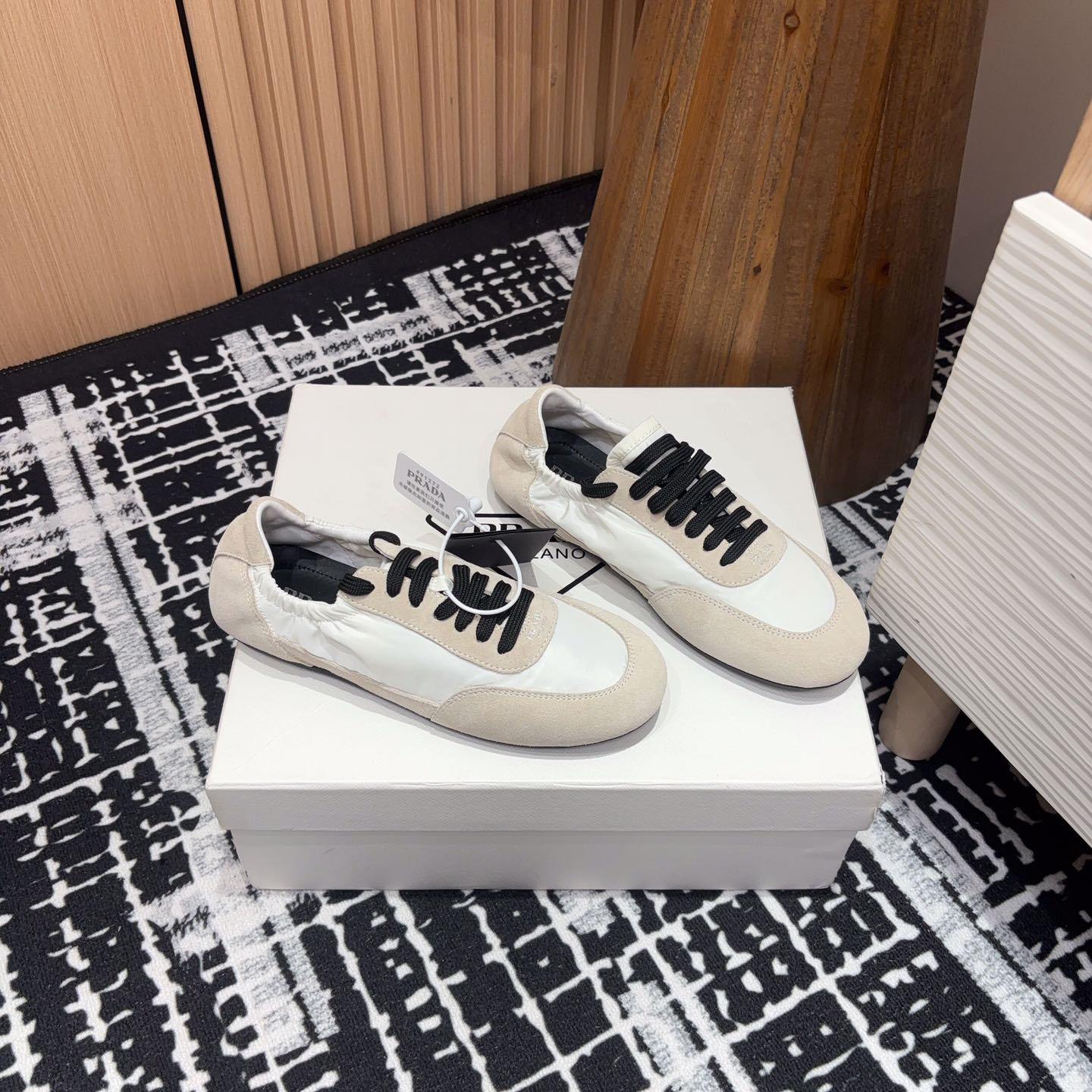 Prada Collapse Re-Nylon And Suede Sneakers - PerfectKickZ